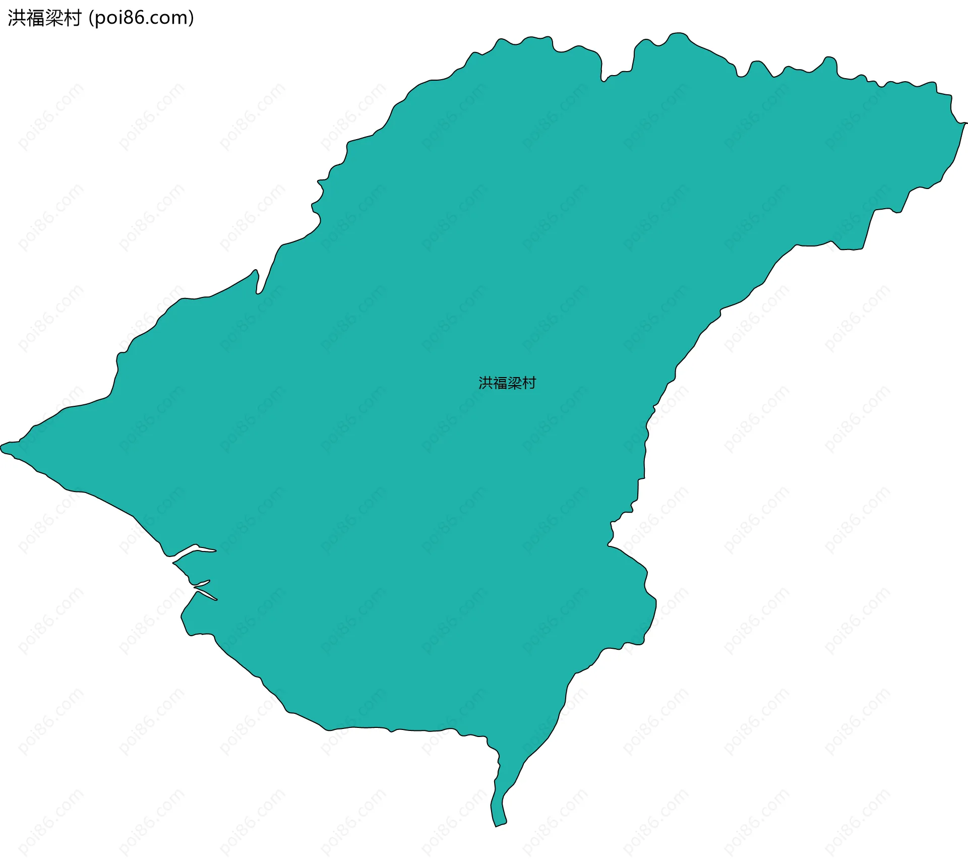 洪福梁村边界地图