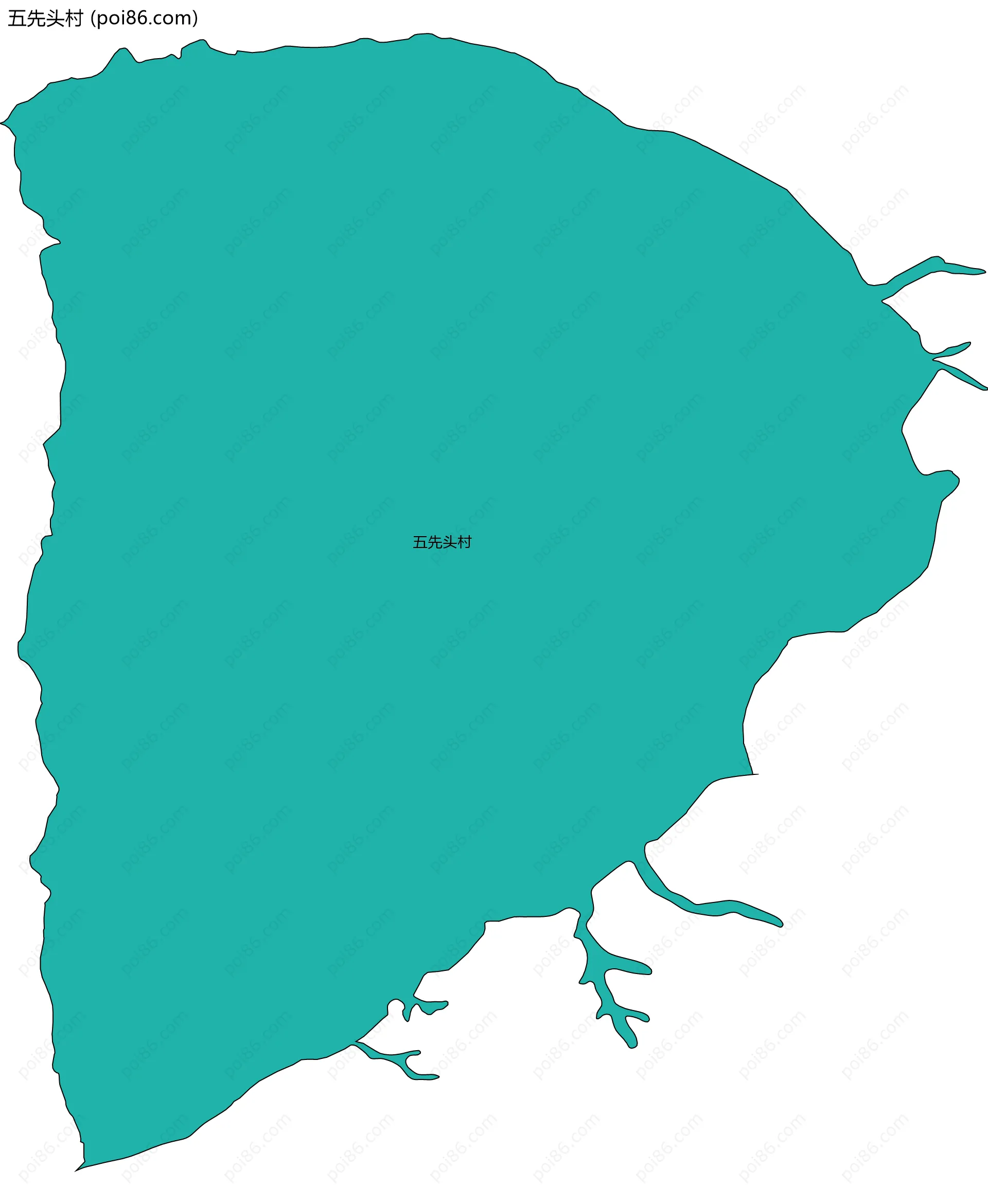 五先头村边界地图