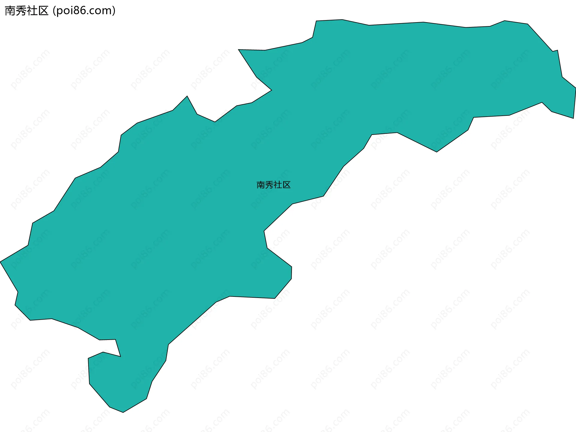 南秀社区边界地图