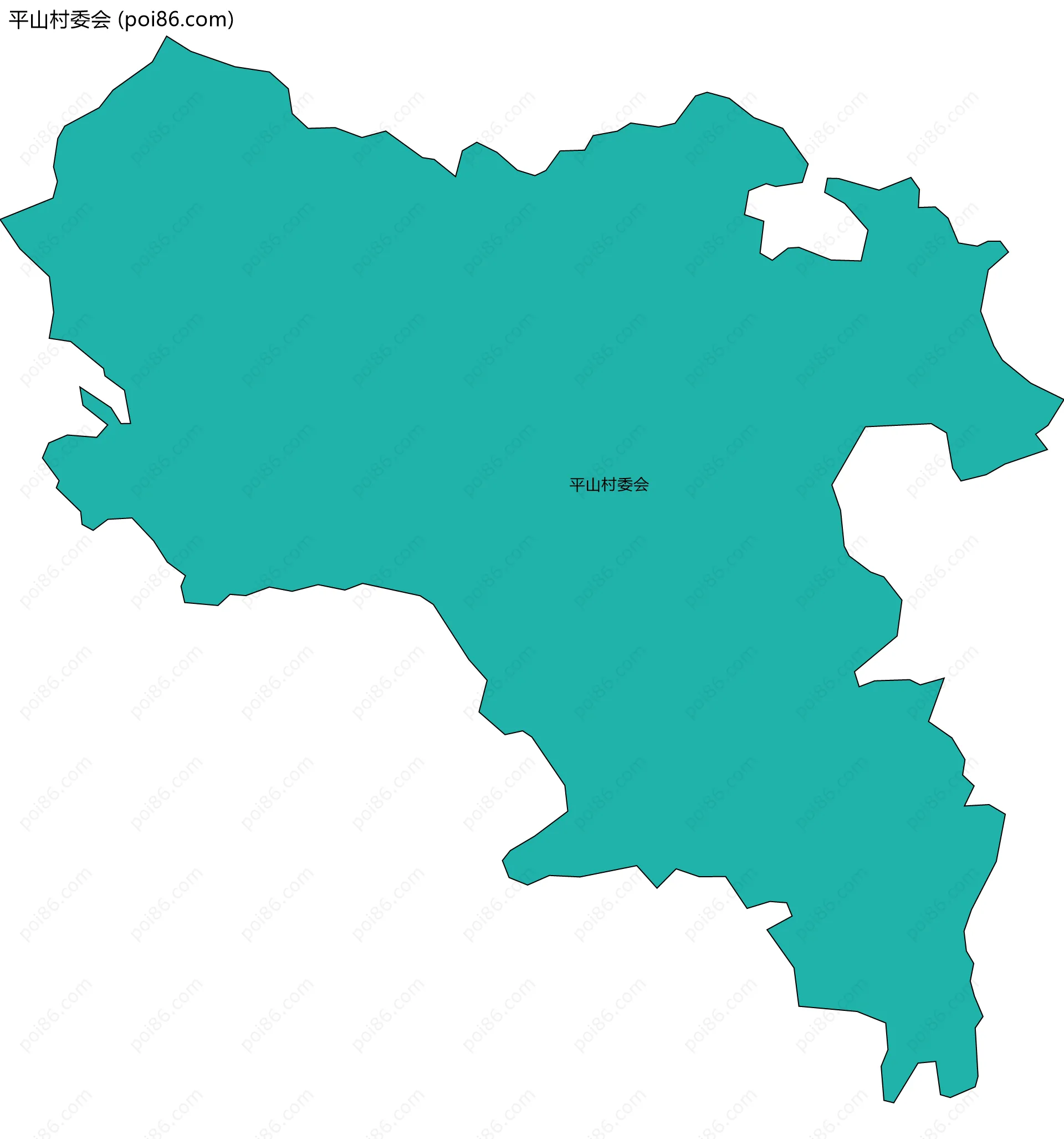 平山村委会边界地图