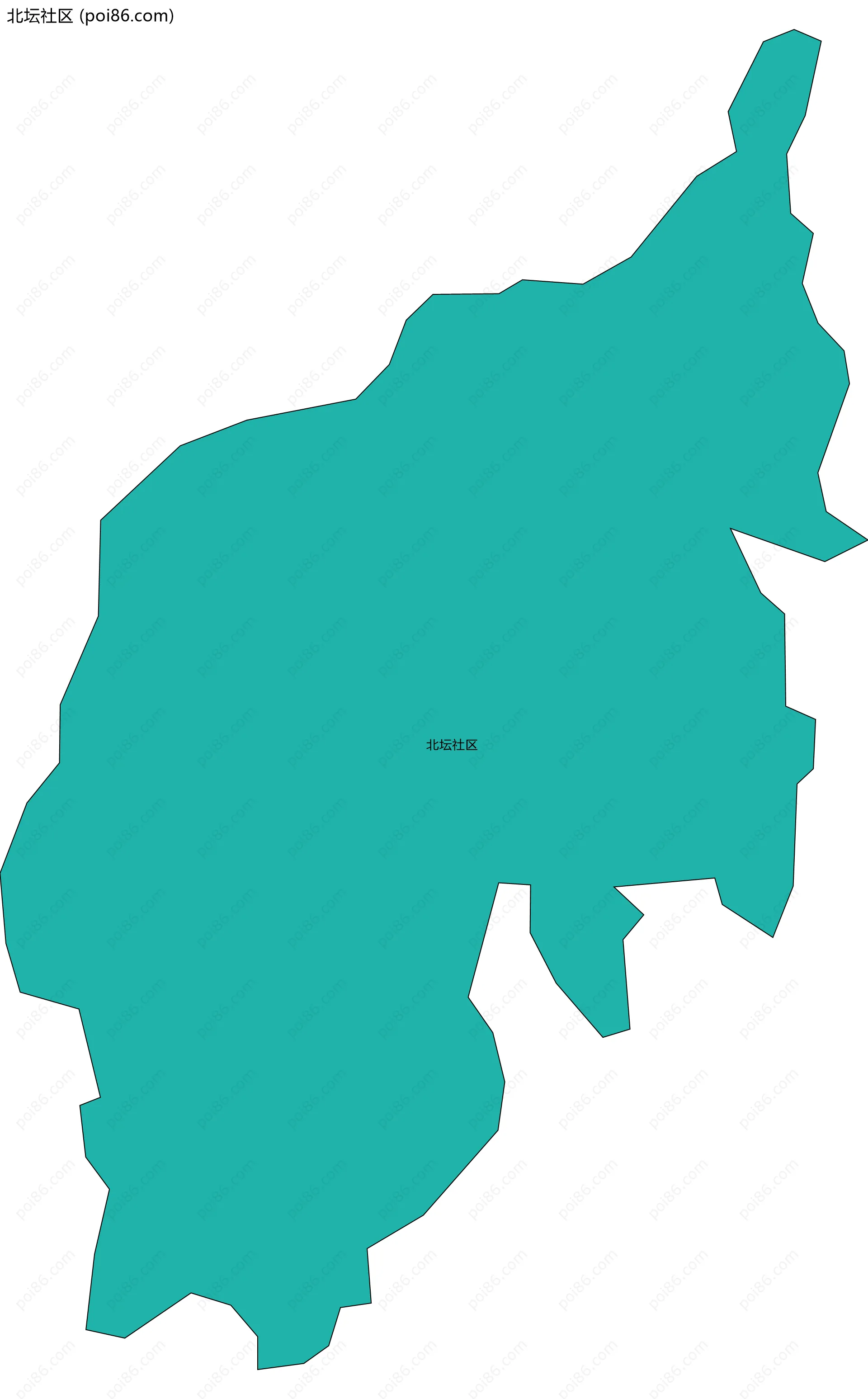 北坛社区边界地图