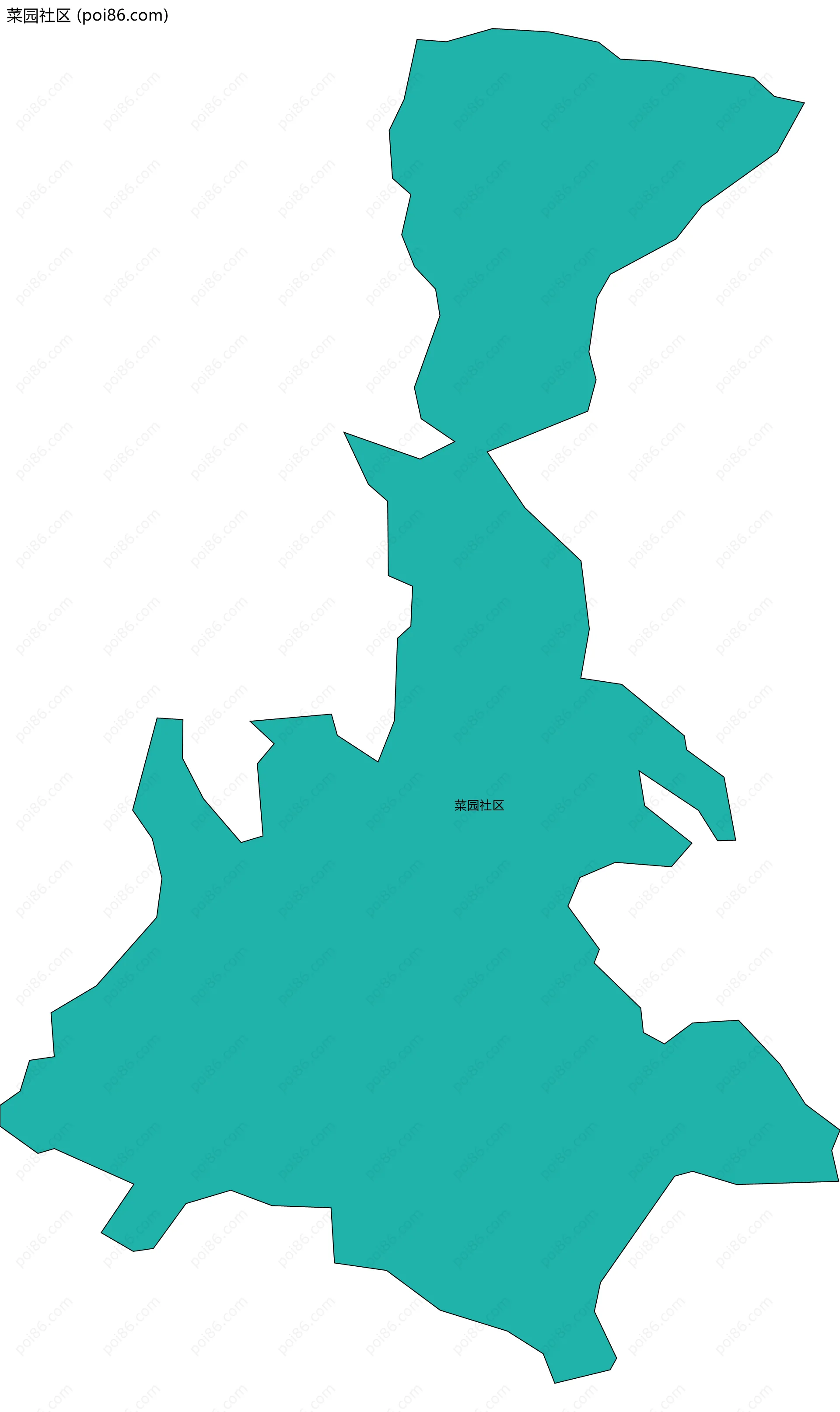 菜园社区边界地图