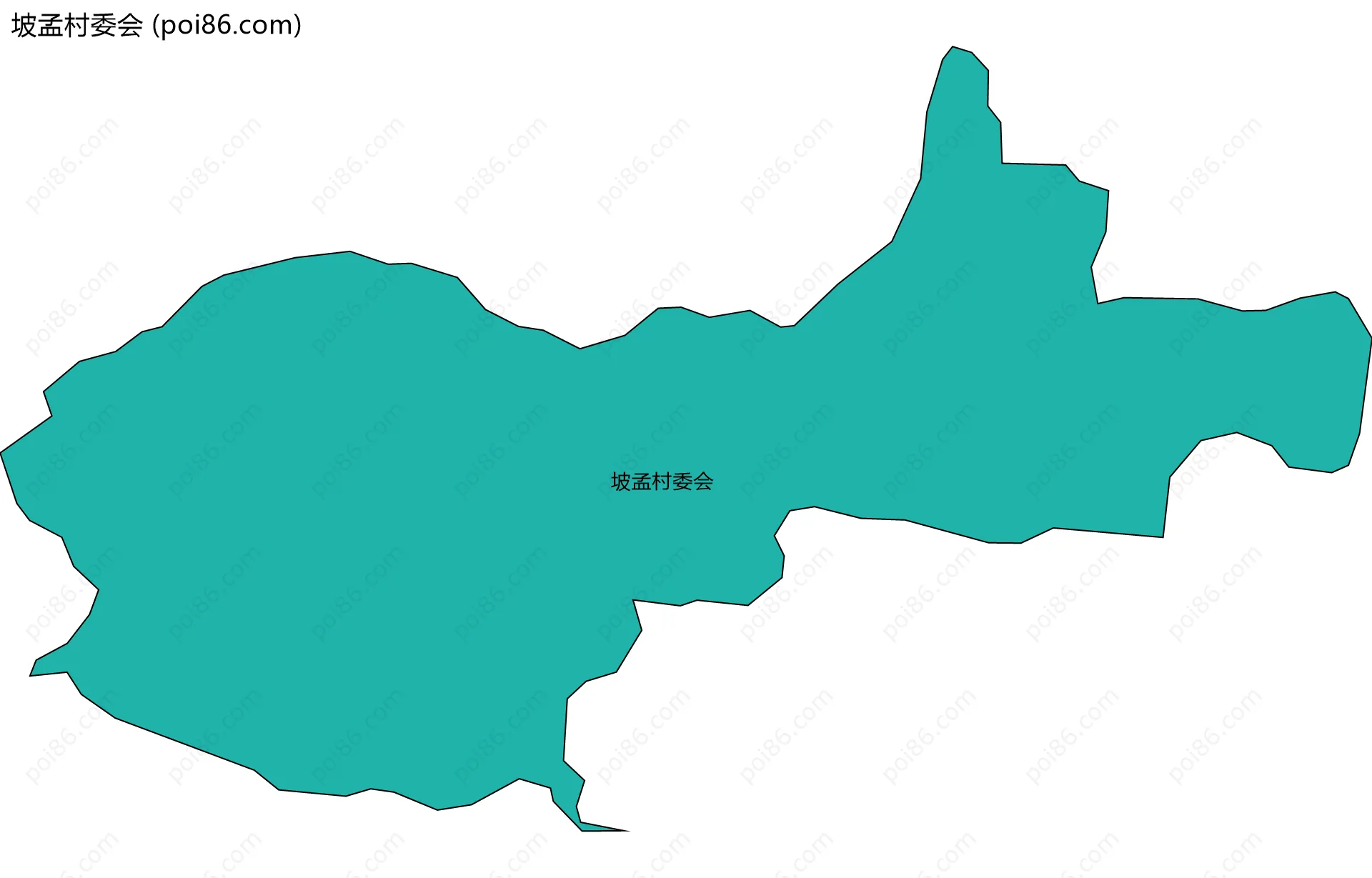 坡孟村委会边界地图
