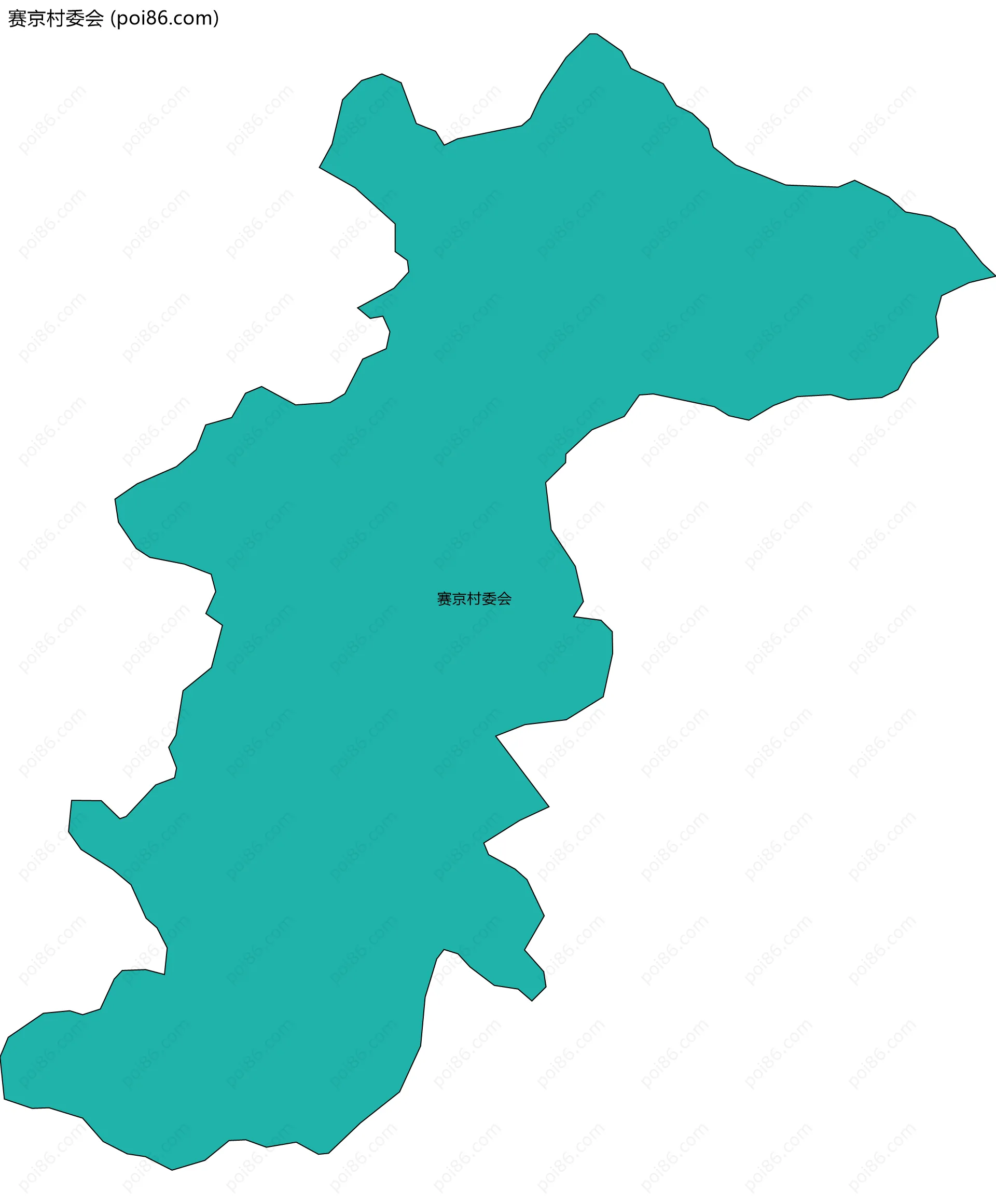 赛京村委会边界地图