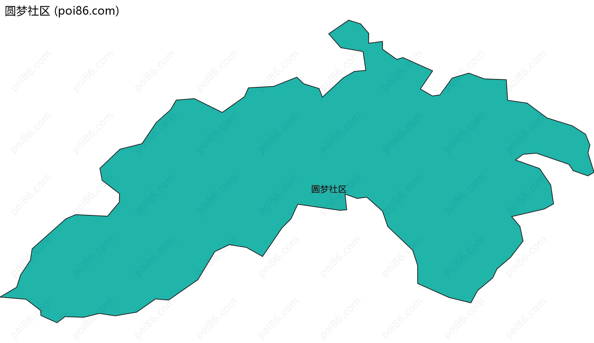 圆梦社区边界地图