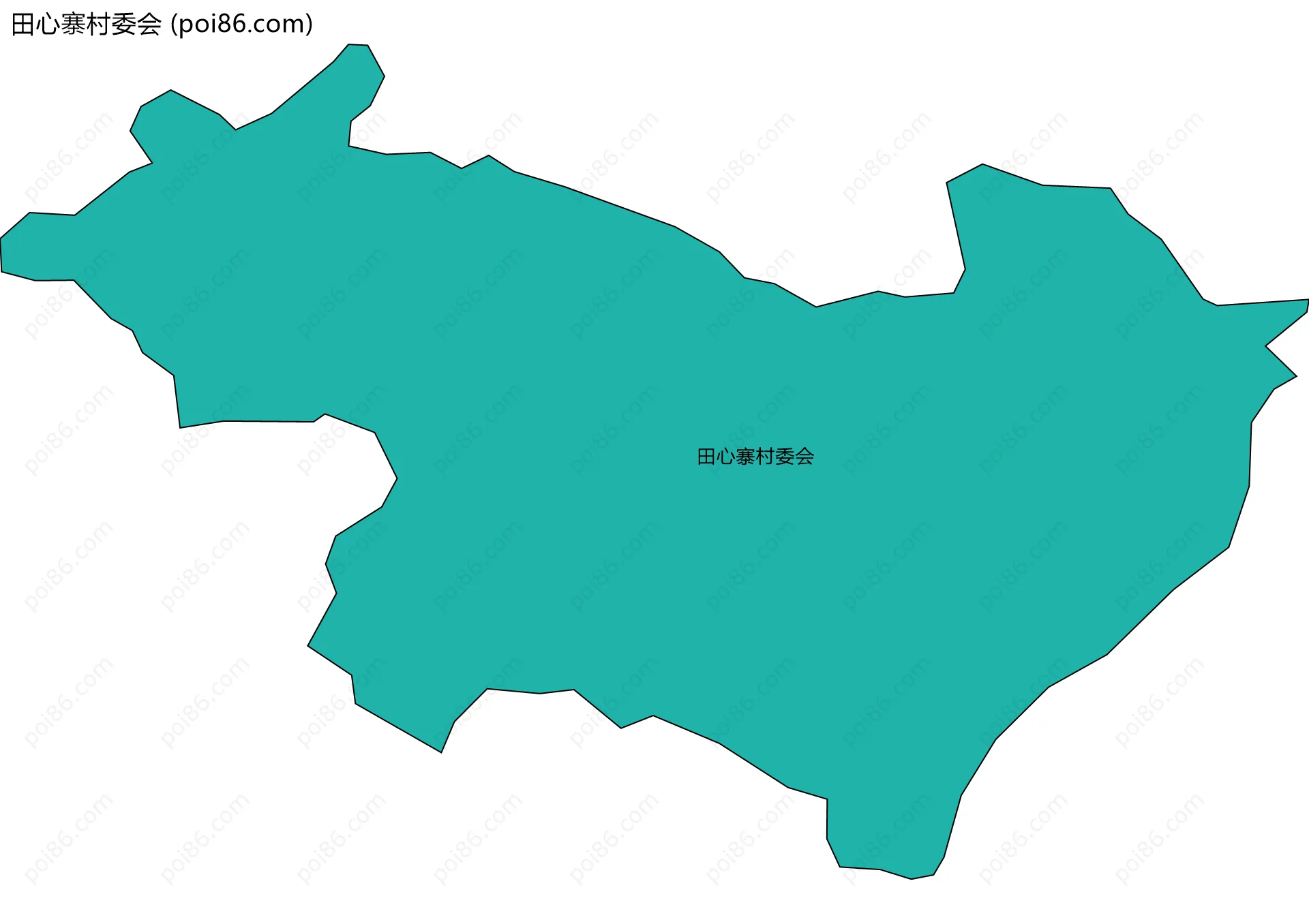 田心寨村委会边界地图