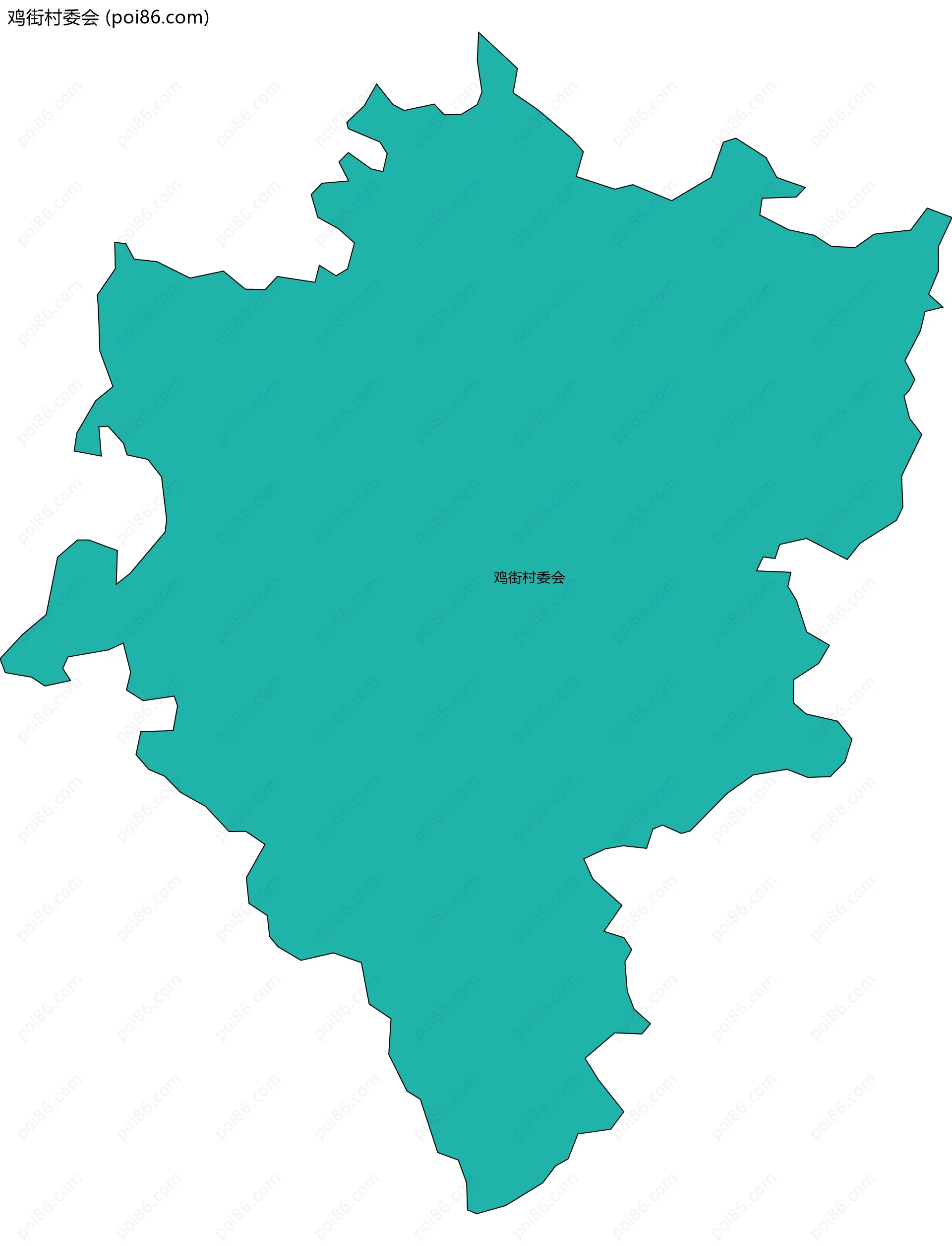 鸡街村委会边界地图
