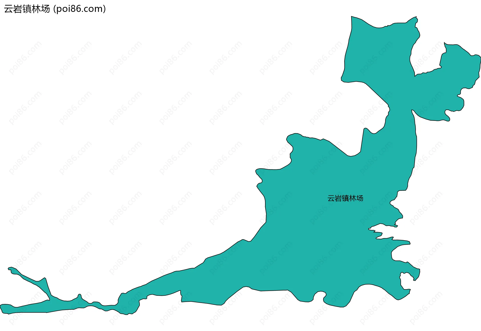 云岩镇林场边界地图