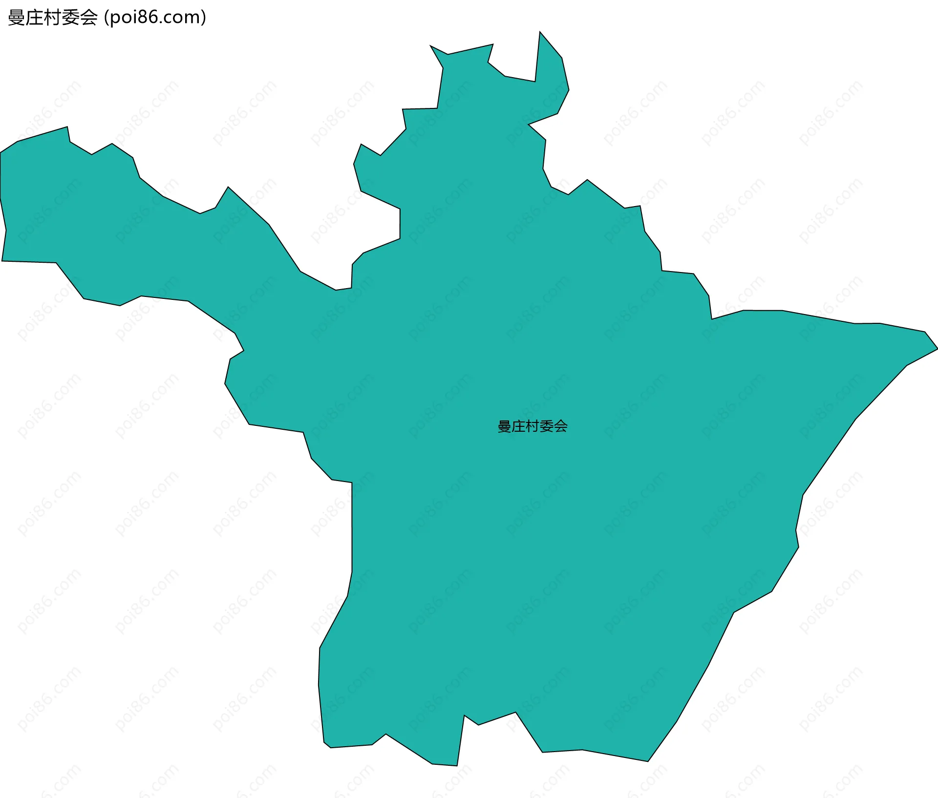 曼庄村委会边界地图