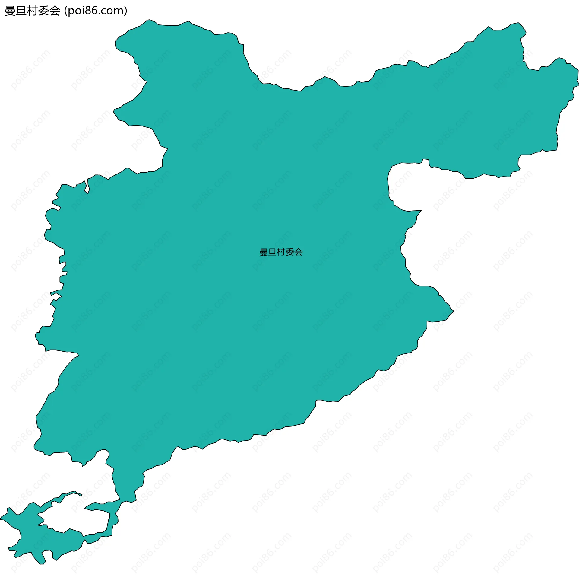 曼旦村委会边界地图