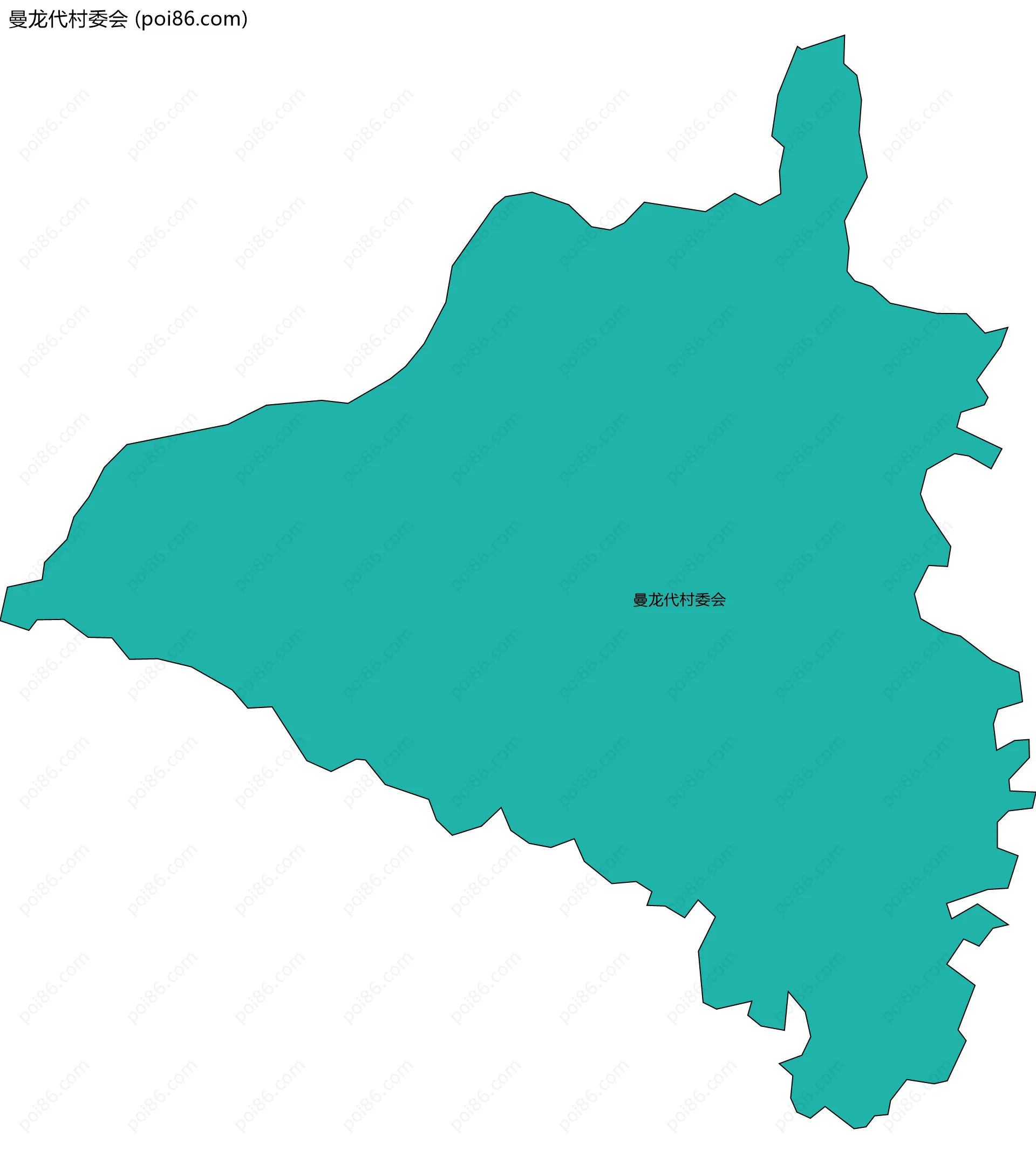 曼龙代村委会边界地图
