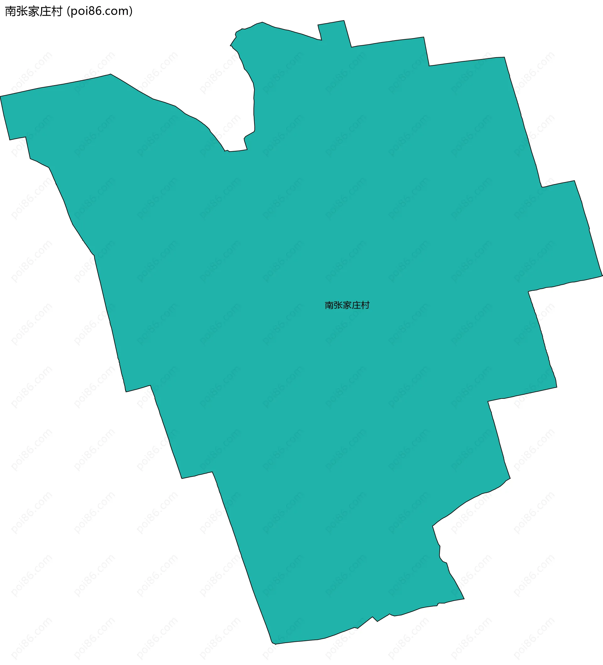 南张家庄村边界地图