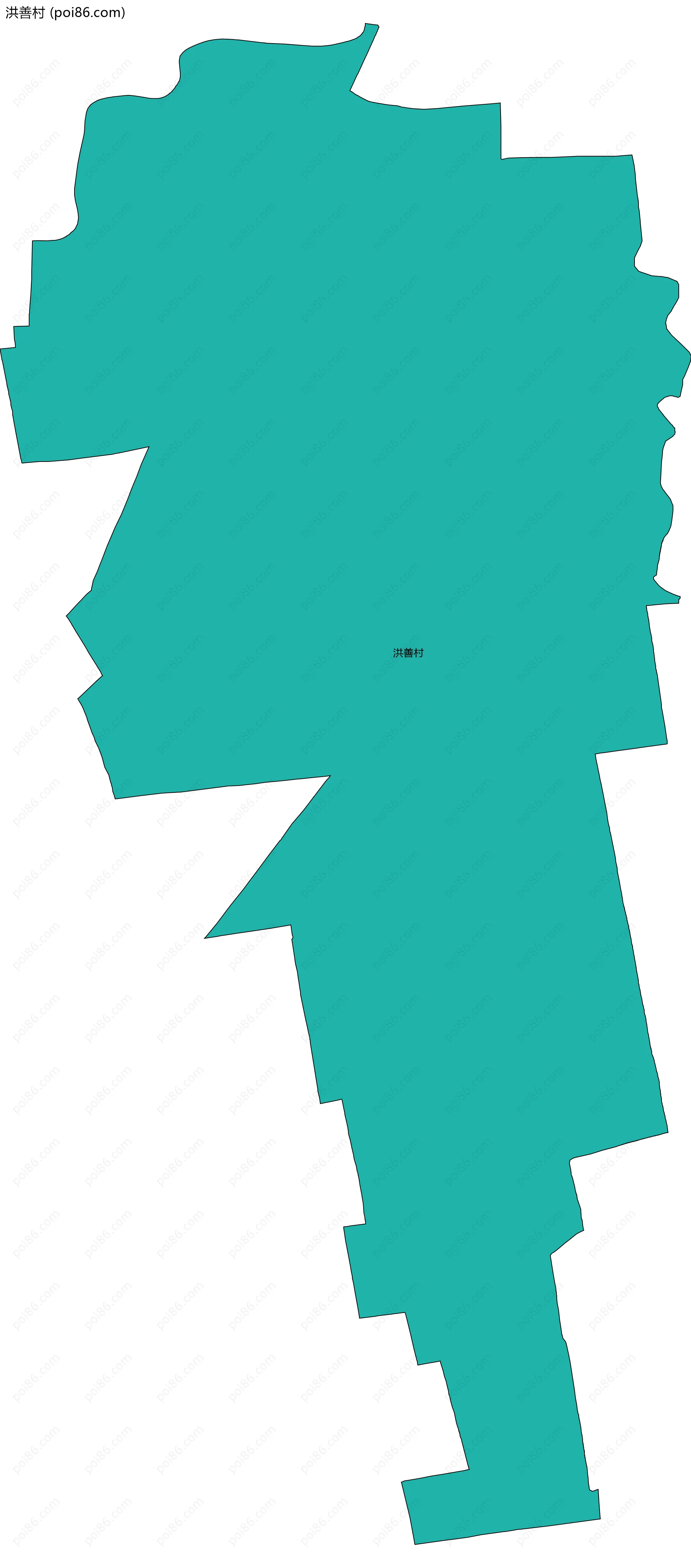 洪善村边界地图