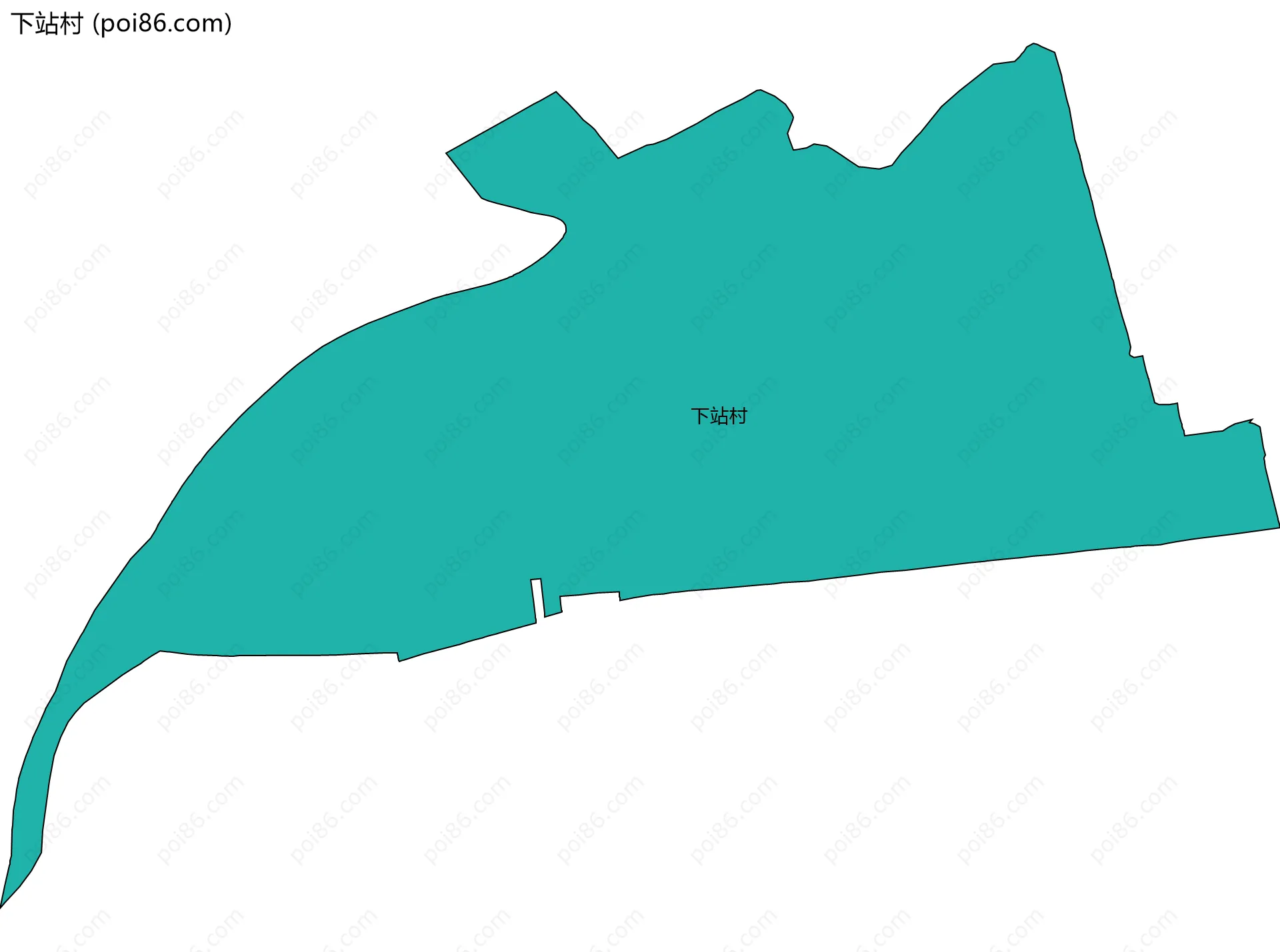 下站村边界地图