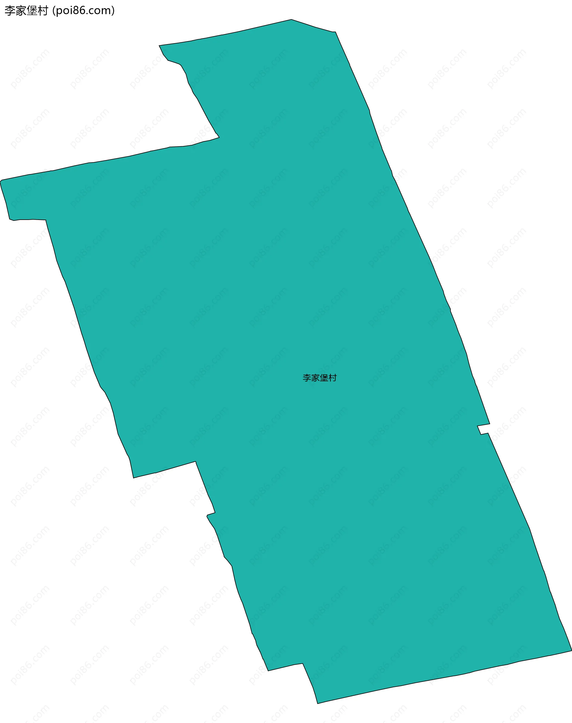 李家堡村边界地图