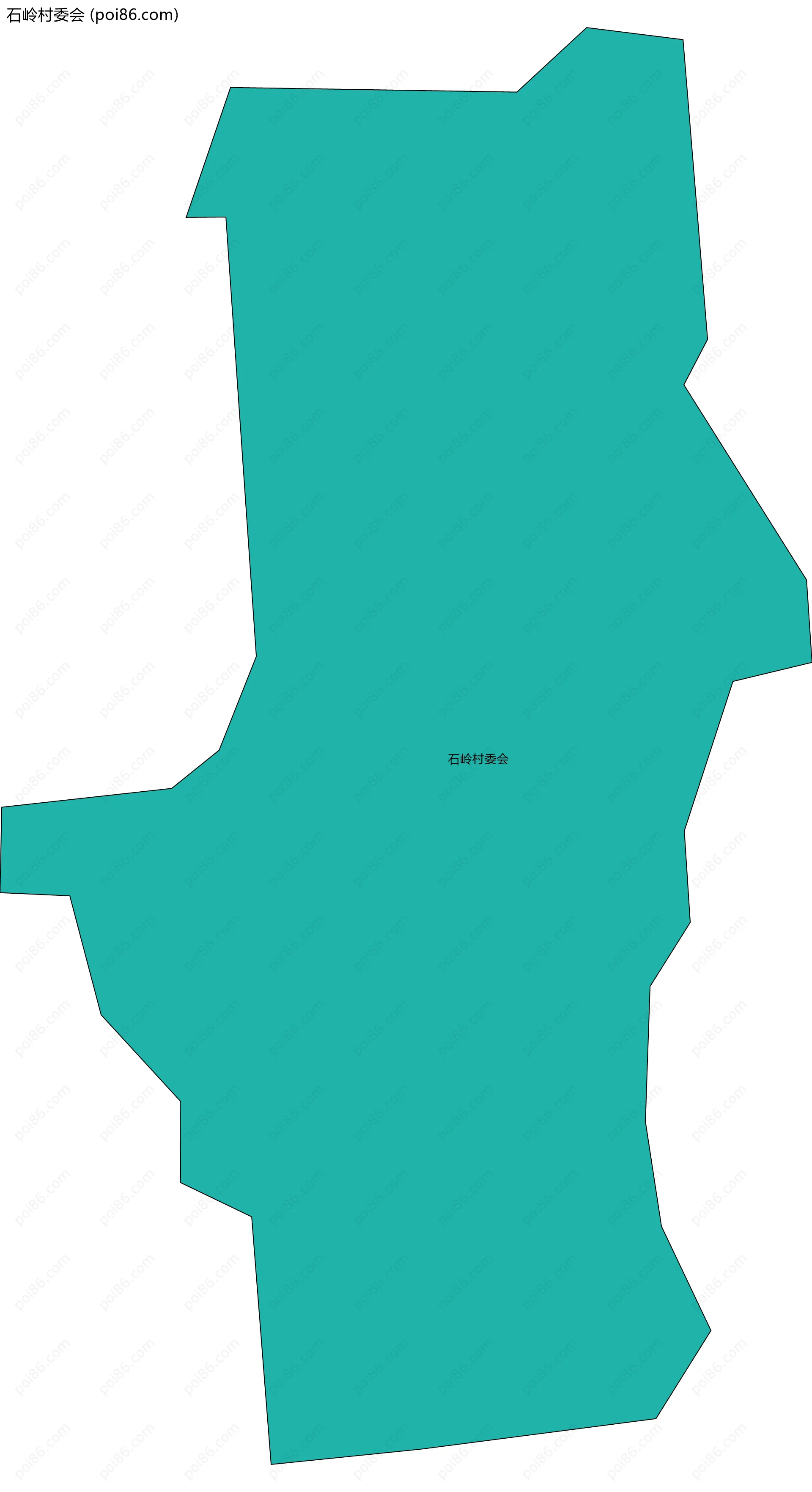 石岭村委会边界地图