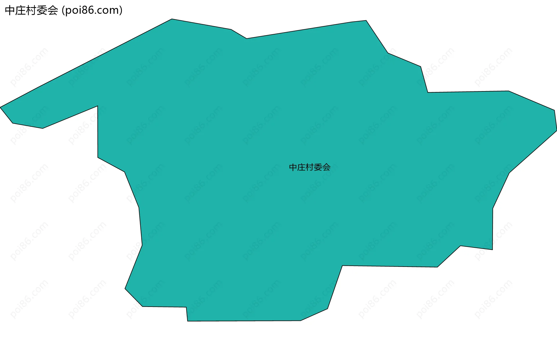 中庄村委会边界地图