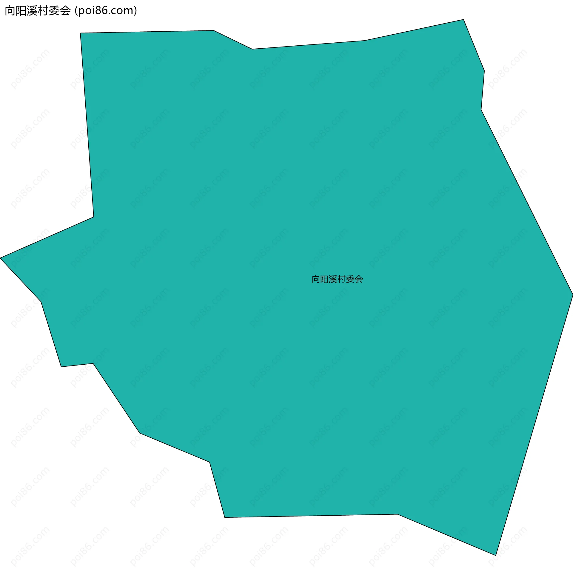 向阳溪村委会边界地图