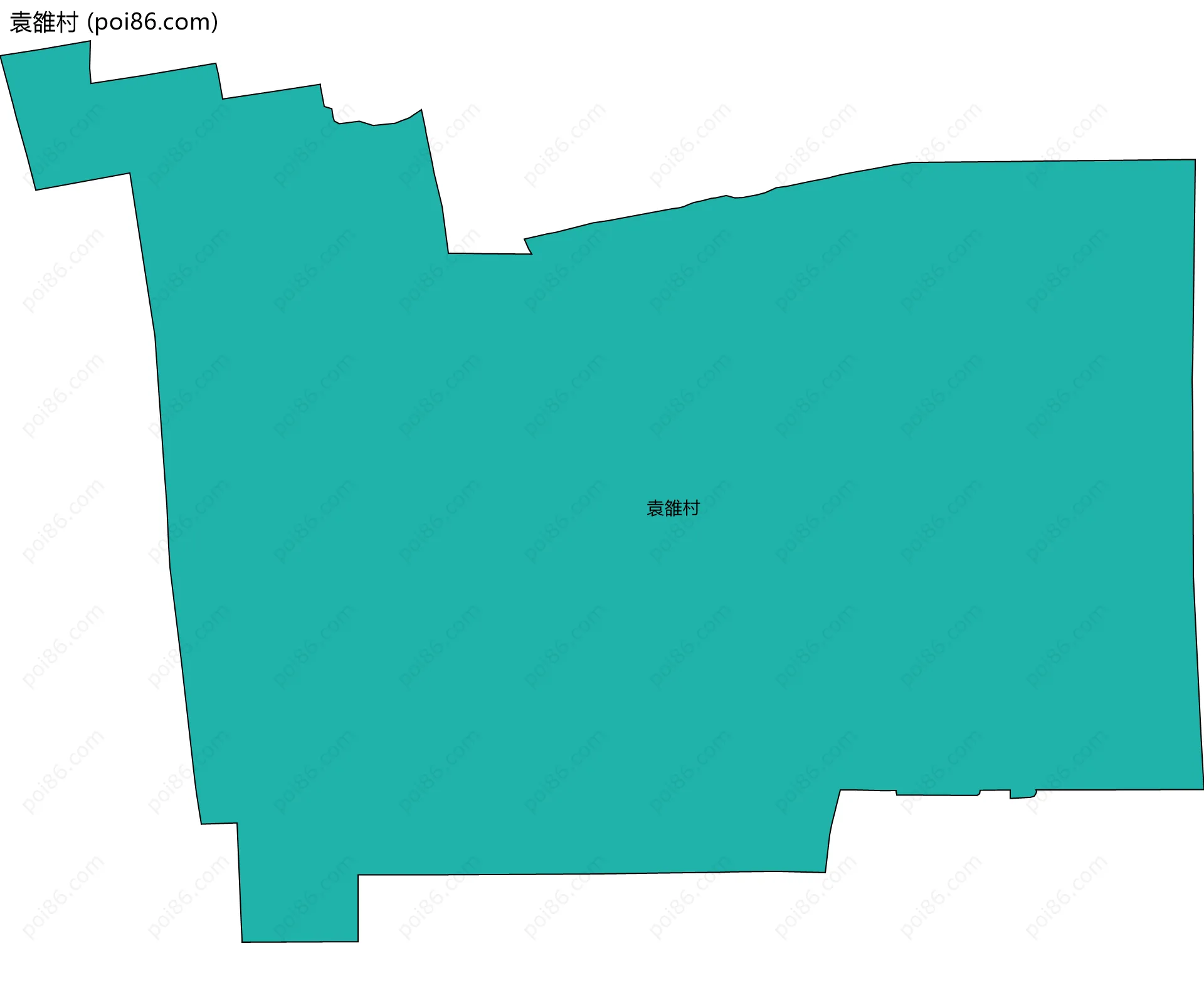 袁雒村边界地图