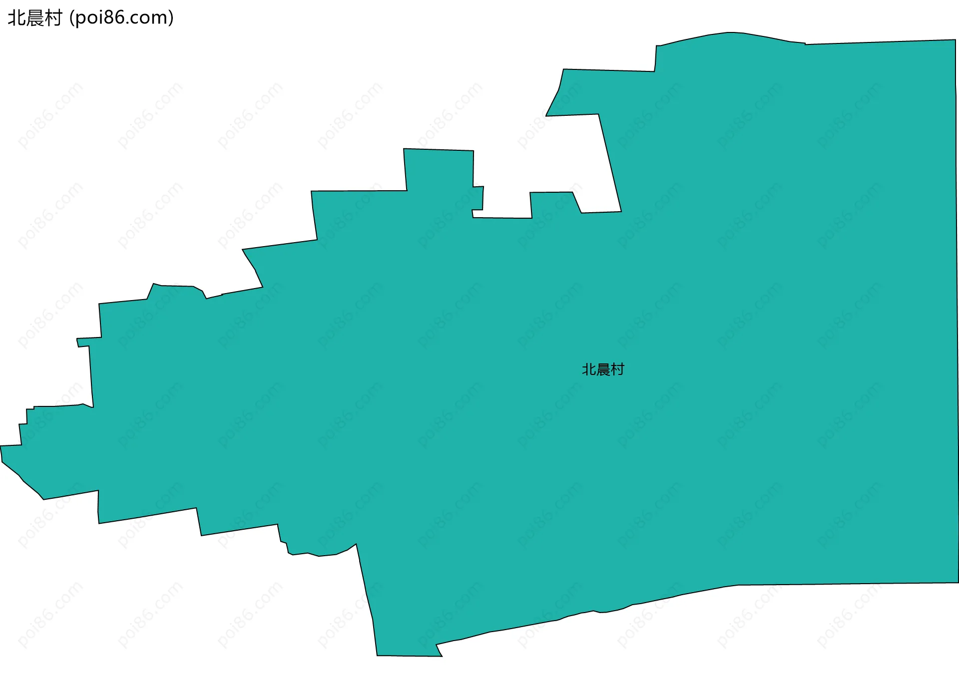 北晨村边界地图