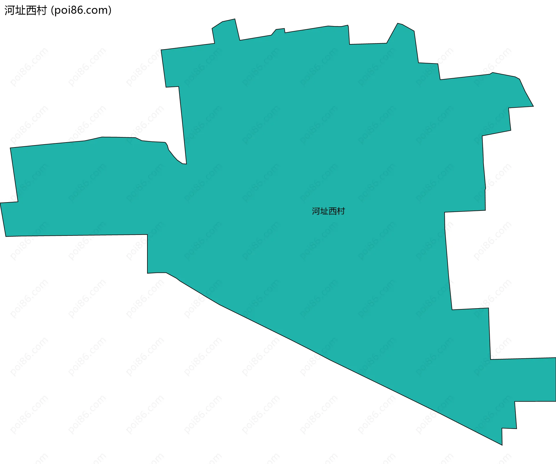 河址西村边界地图