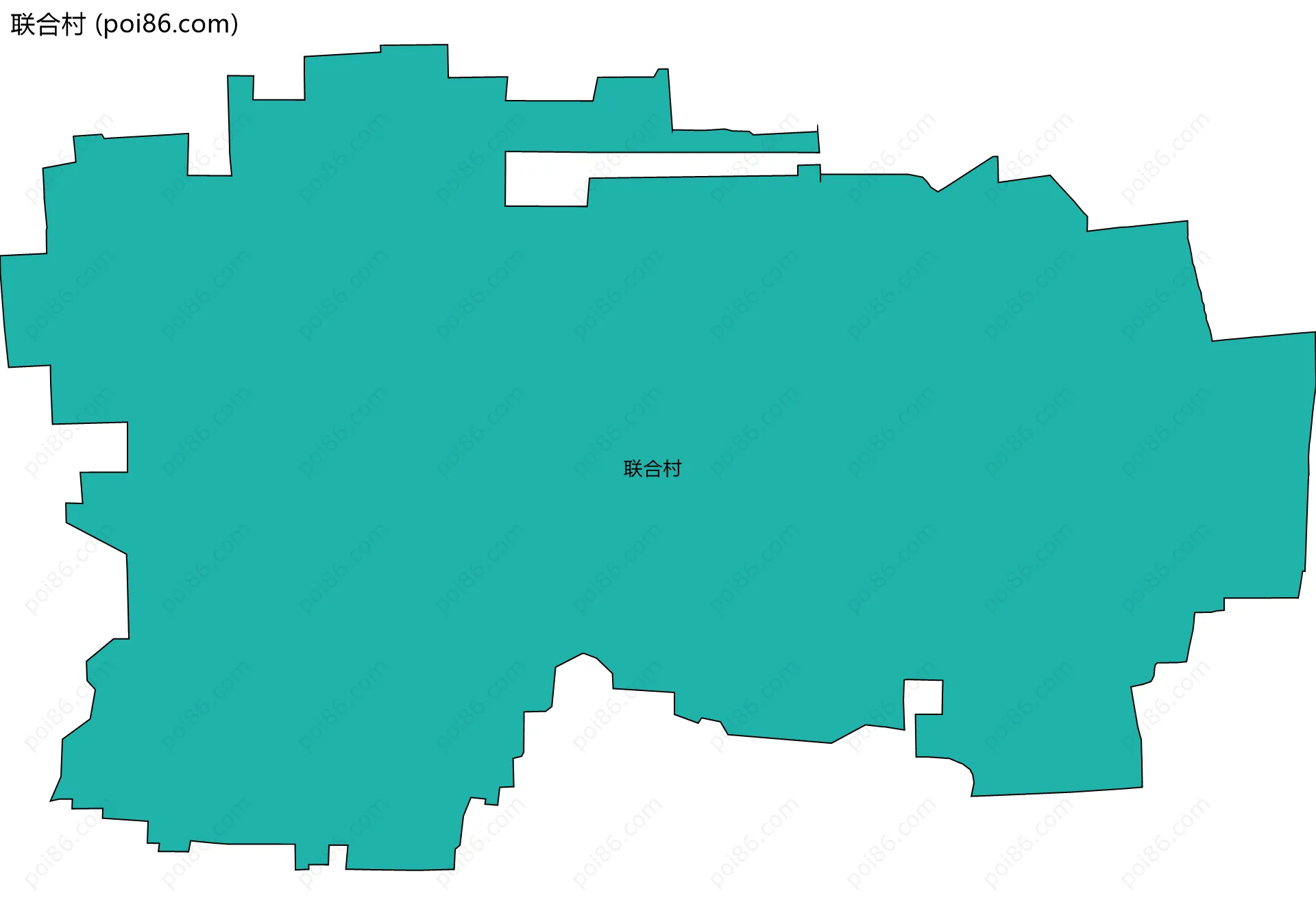联合村边界地图