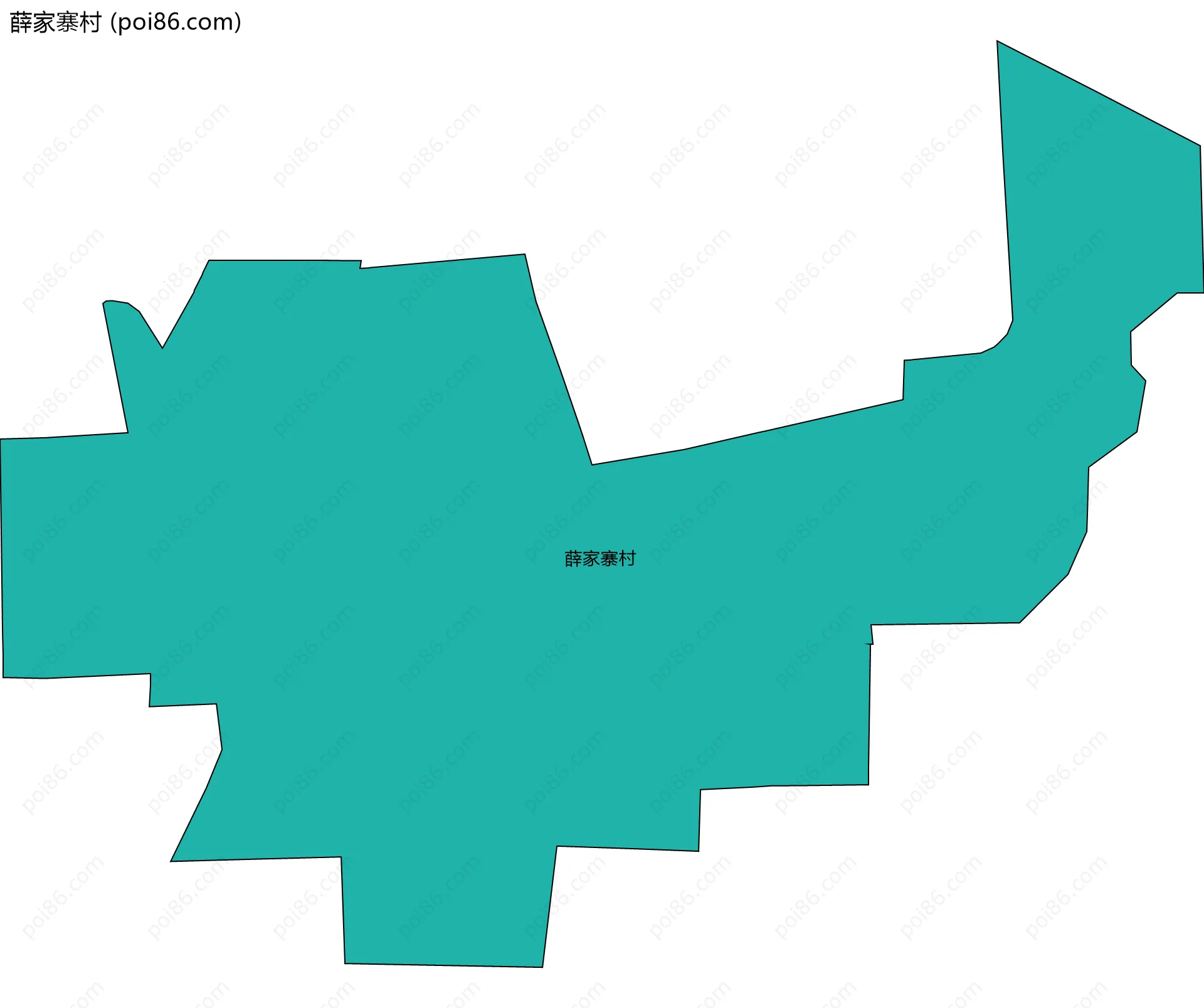 薛家寨村边界地图