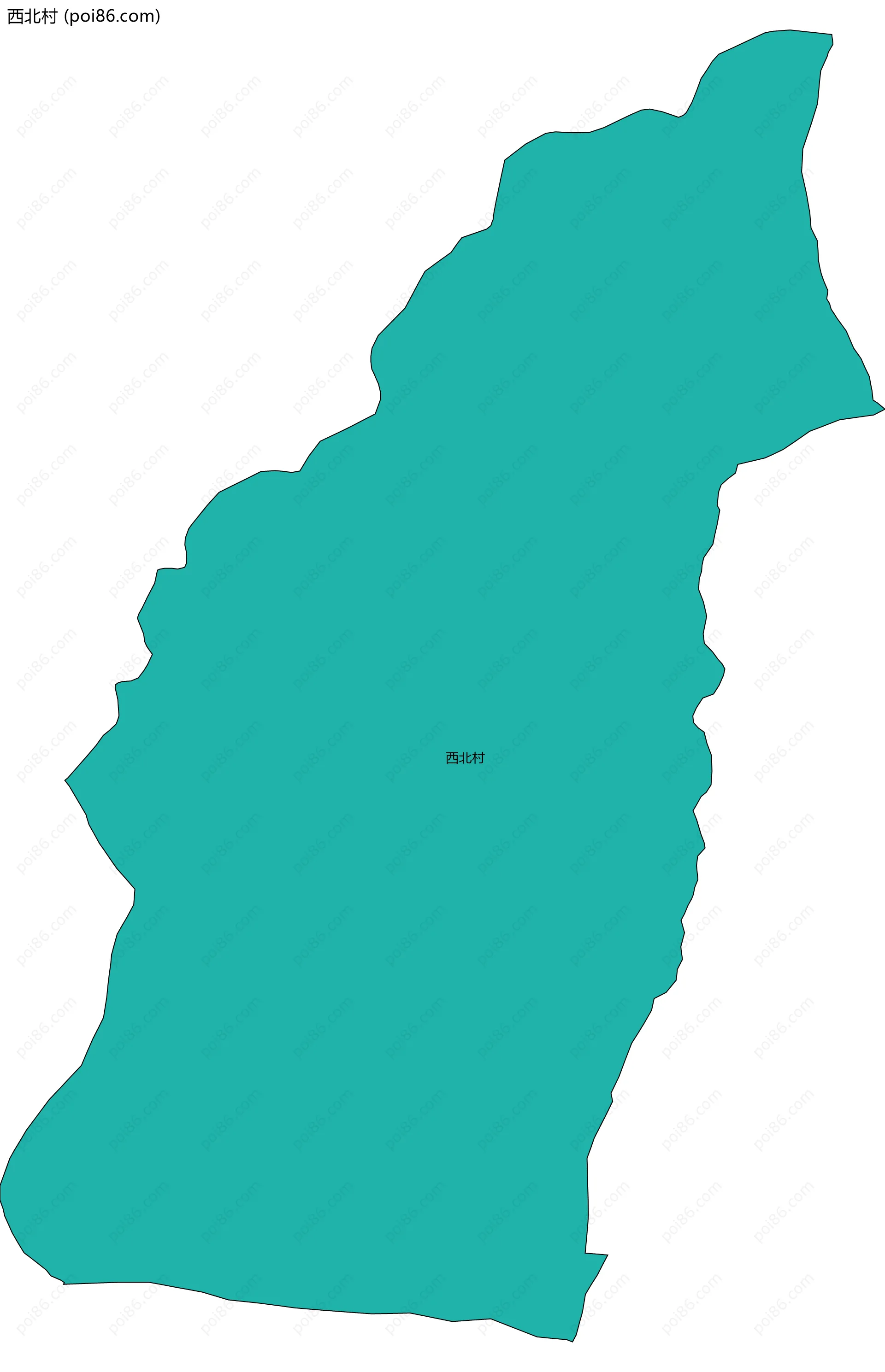 西北村边界地图