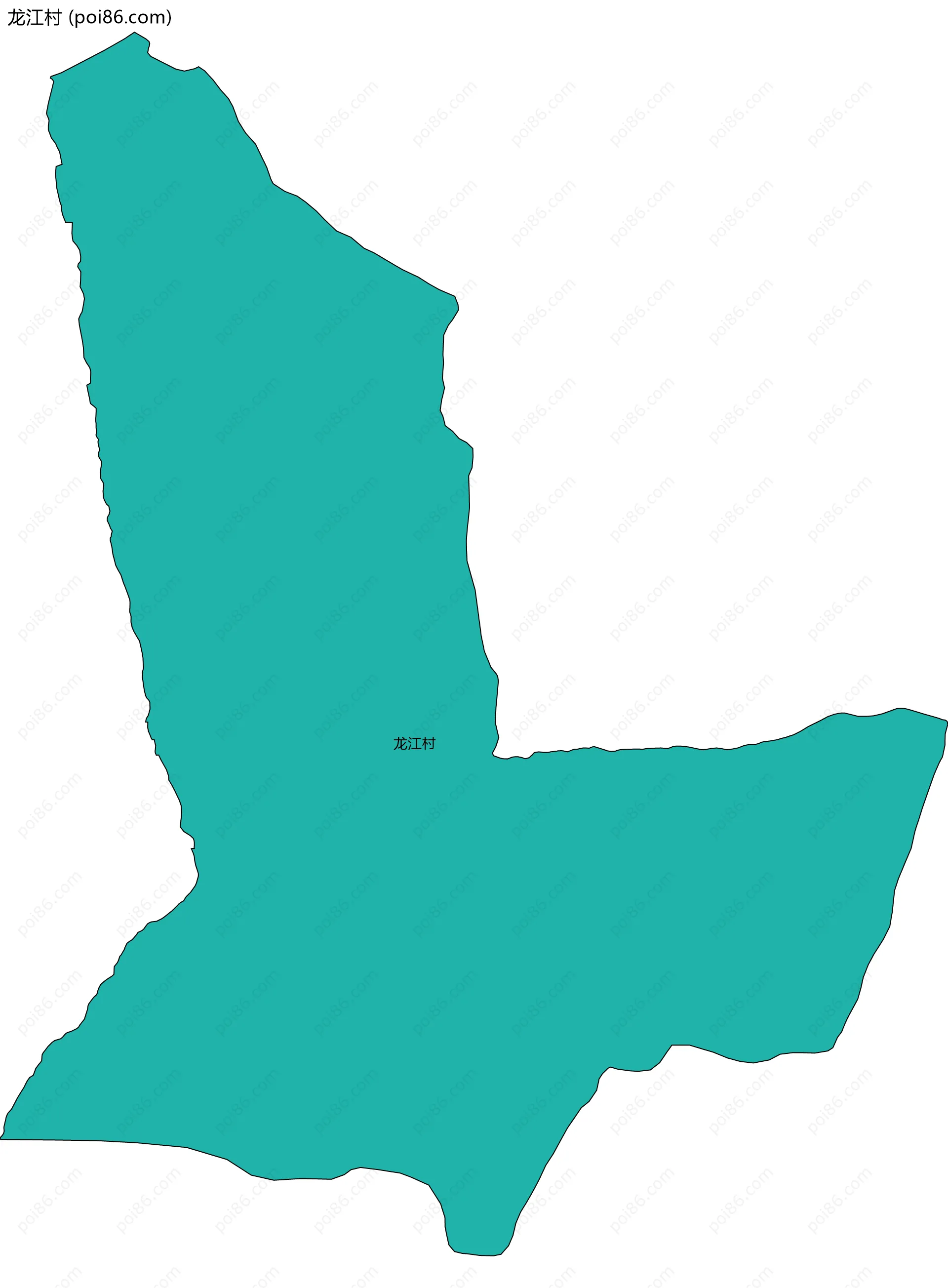 龙江村边界地图