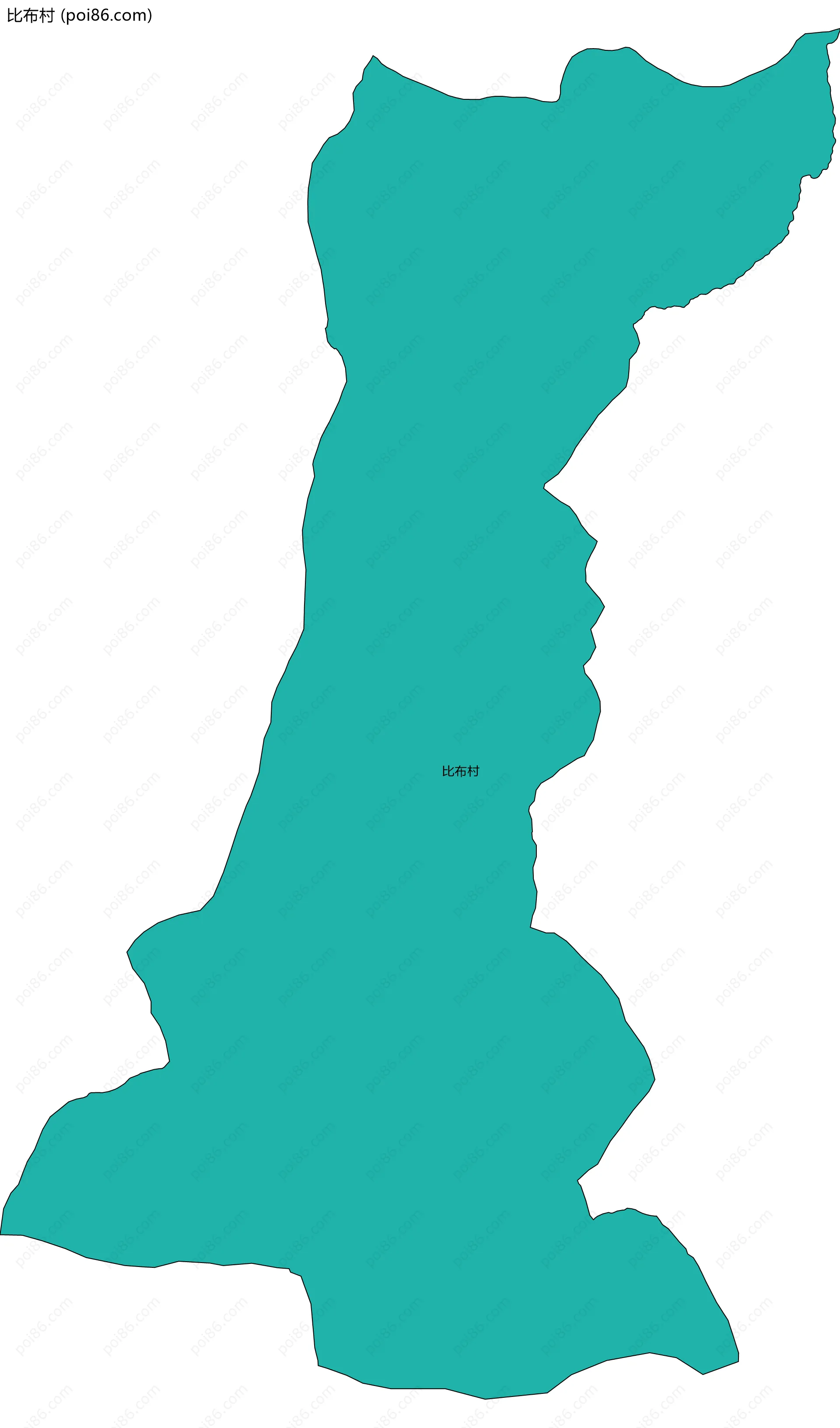 比布村边界地图