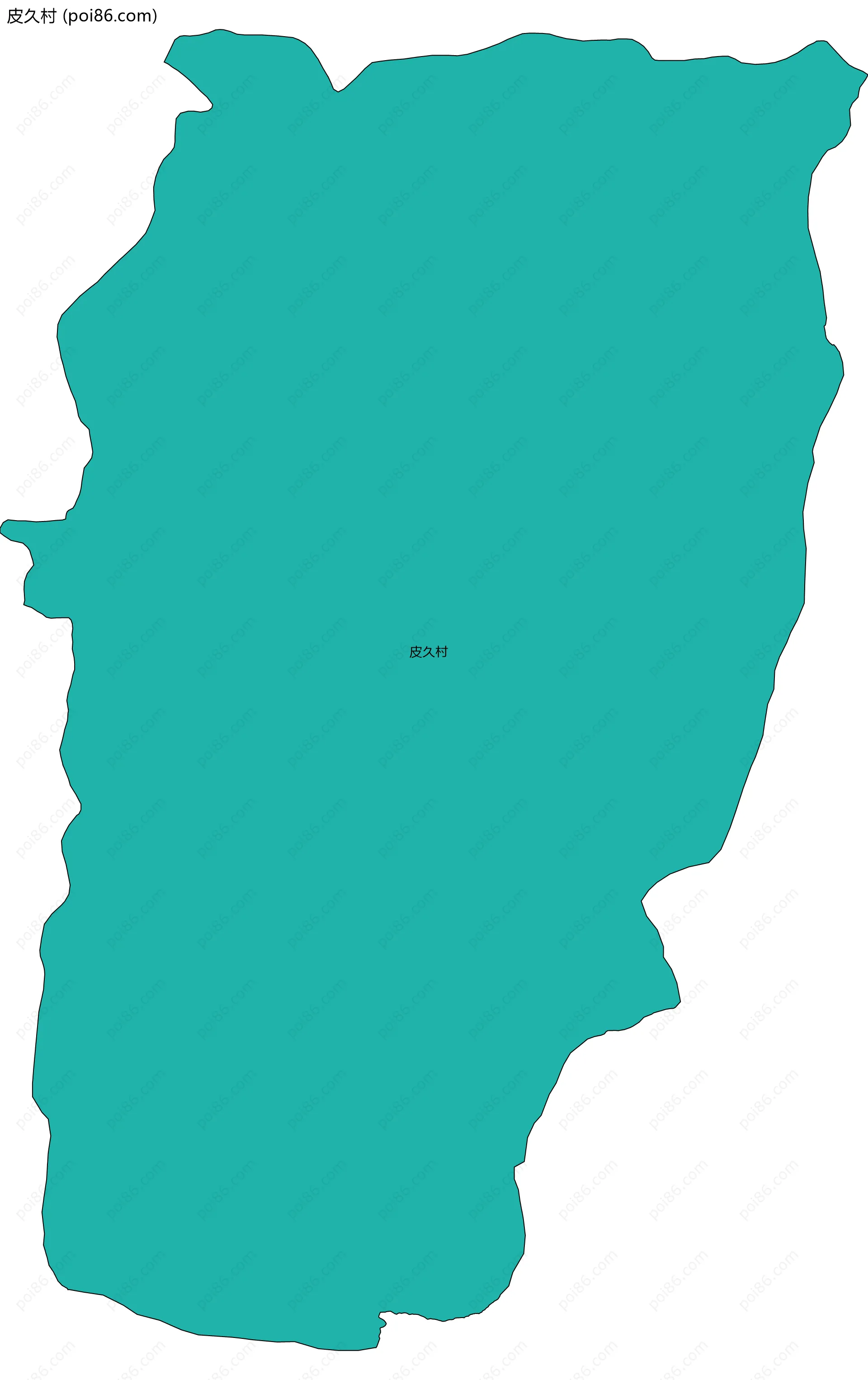 皮久村边界地图