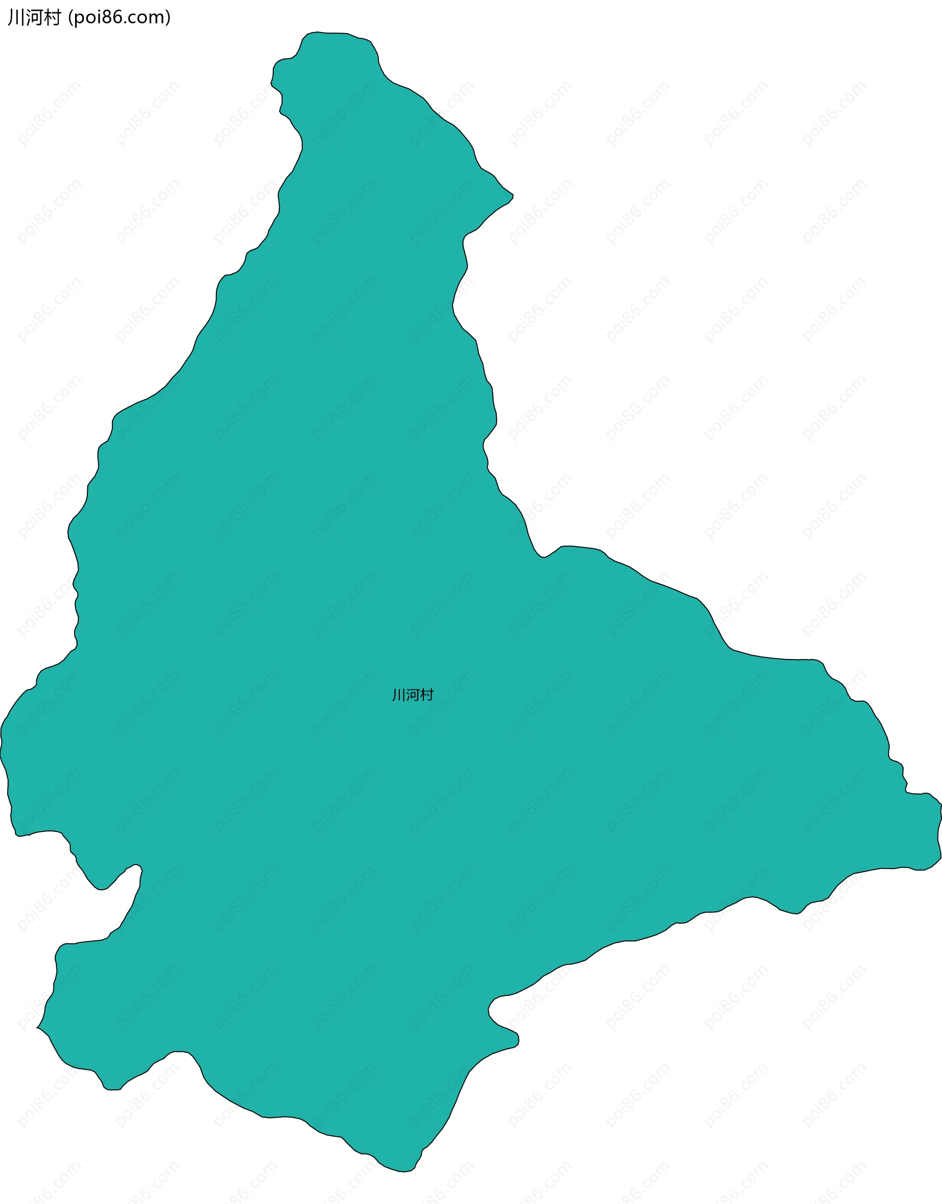 川河村边界地图