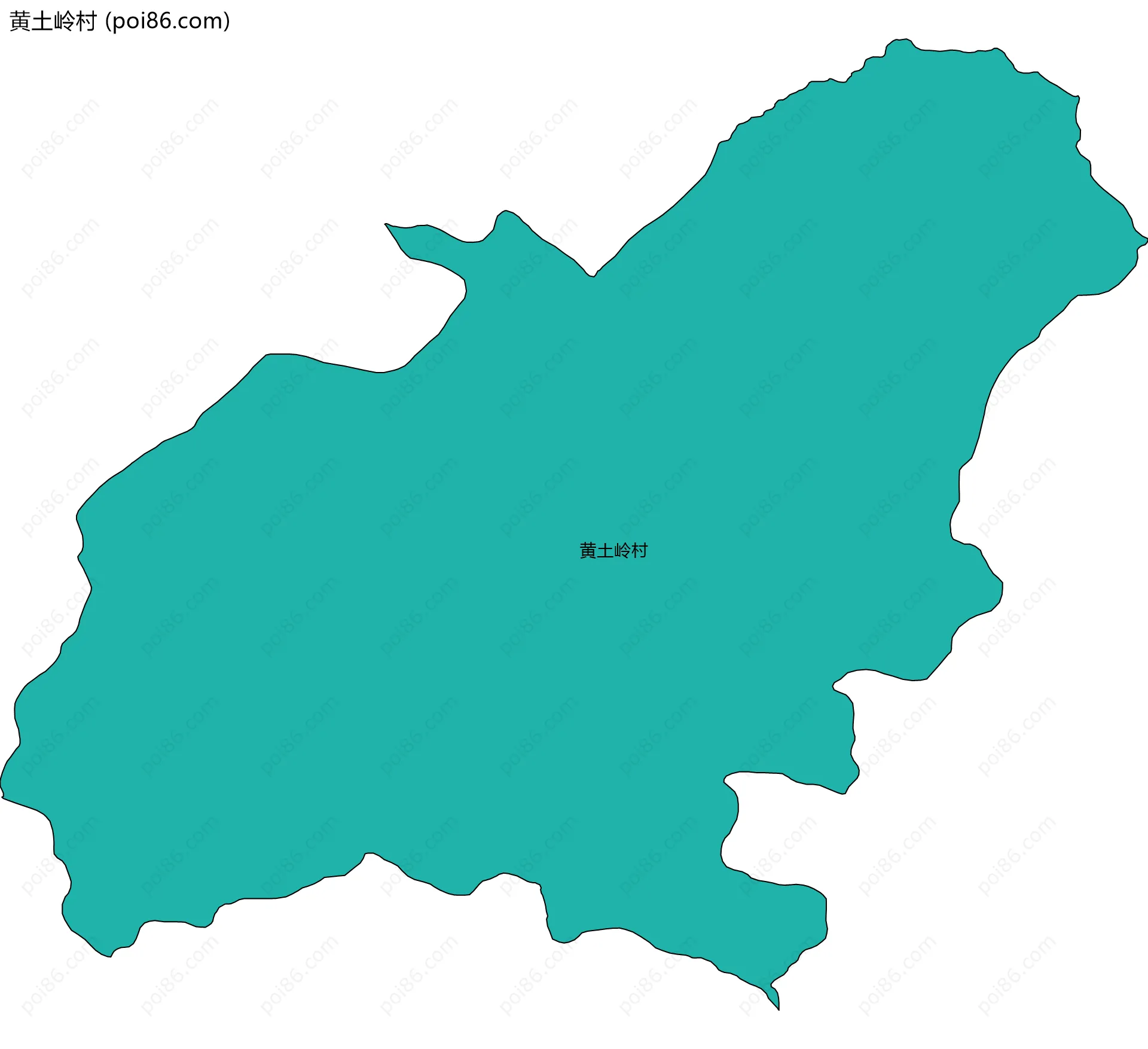 黄土岭村边界地图