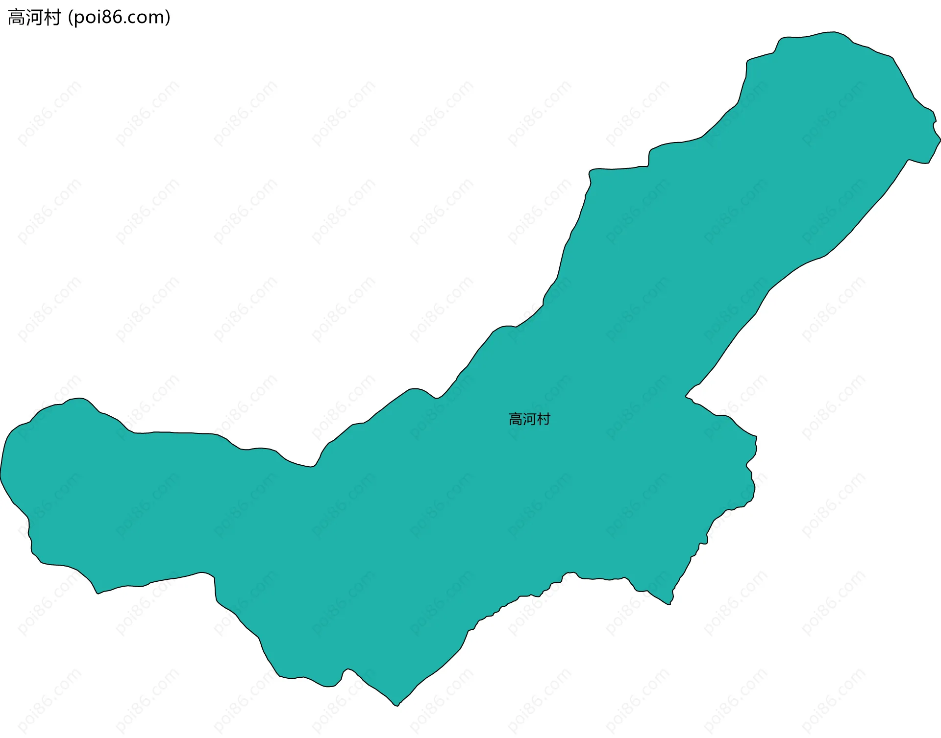高河村边界地图