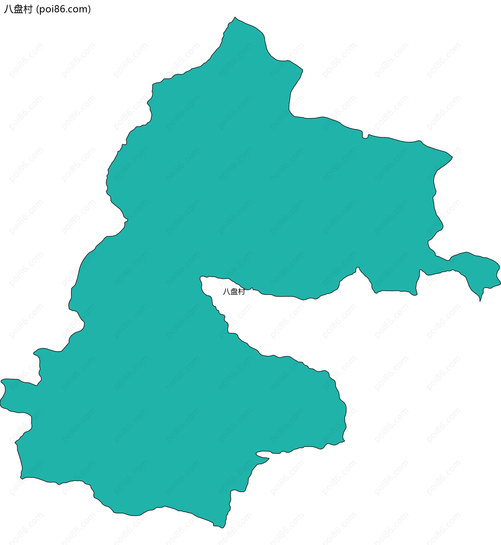 八盘村边界地图