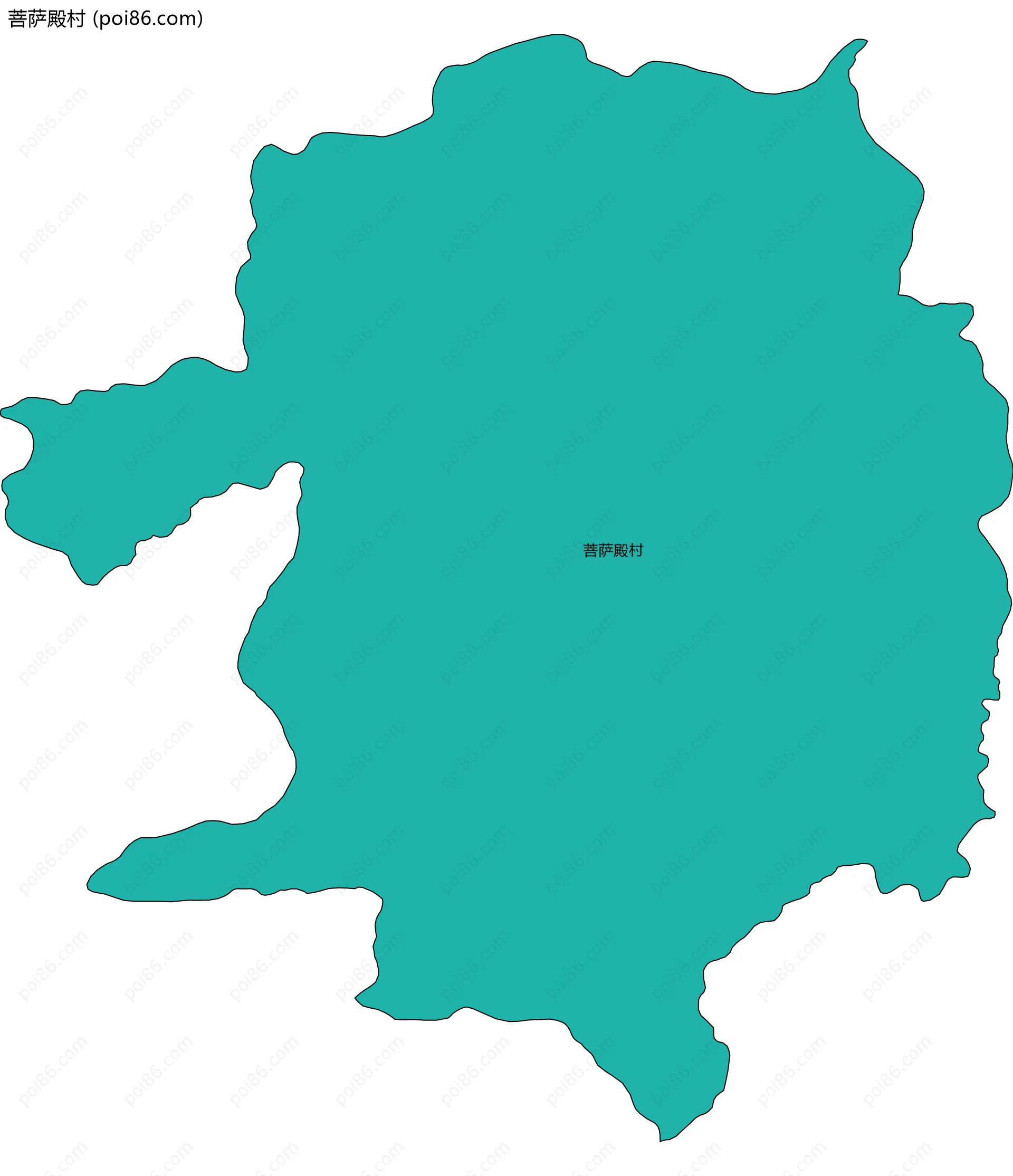 菩萨殿村边界地图