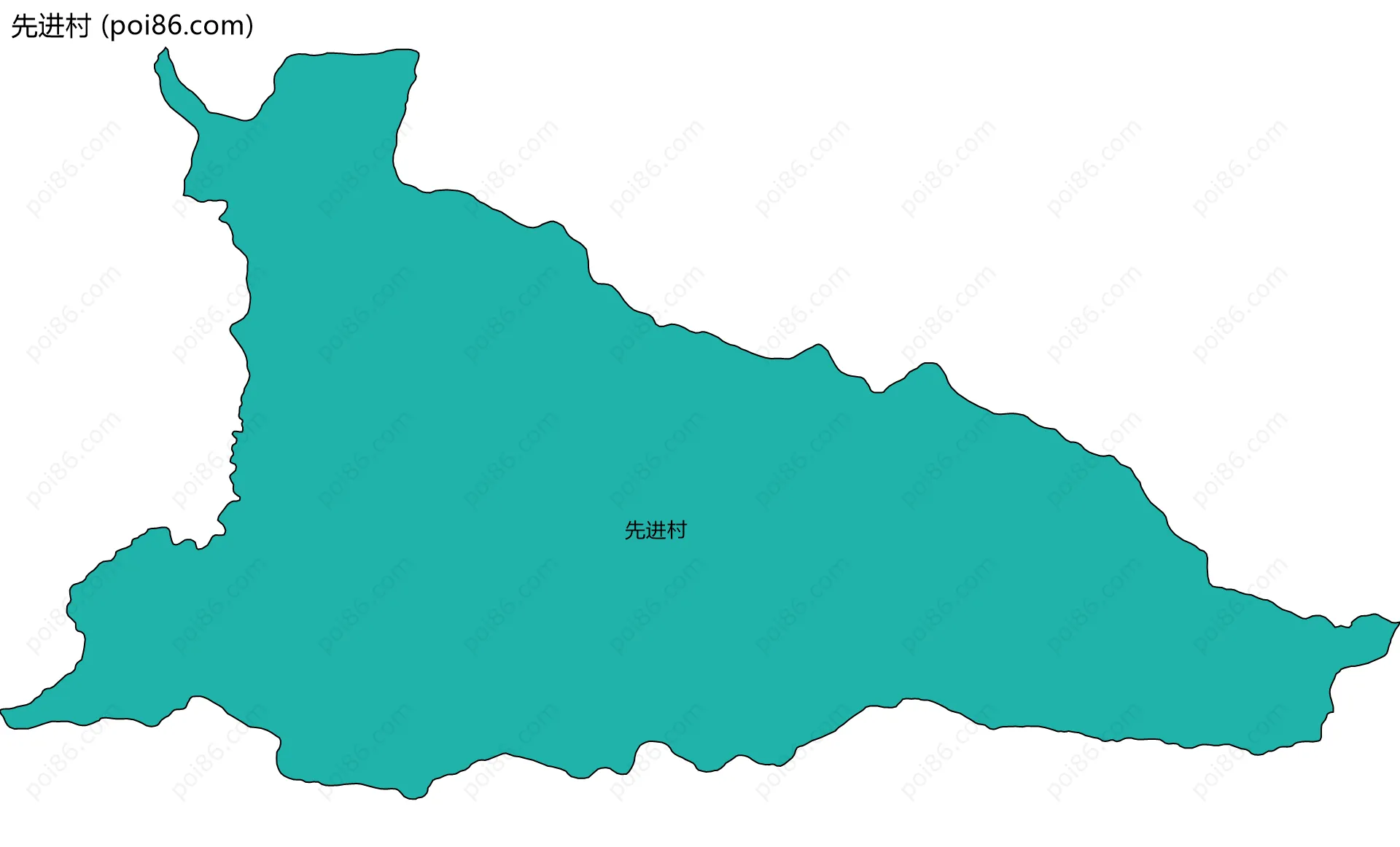 先进村边界地图