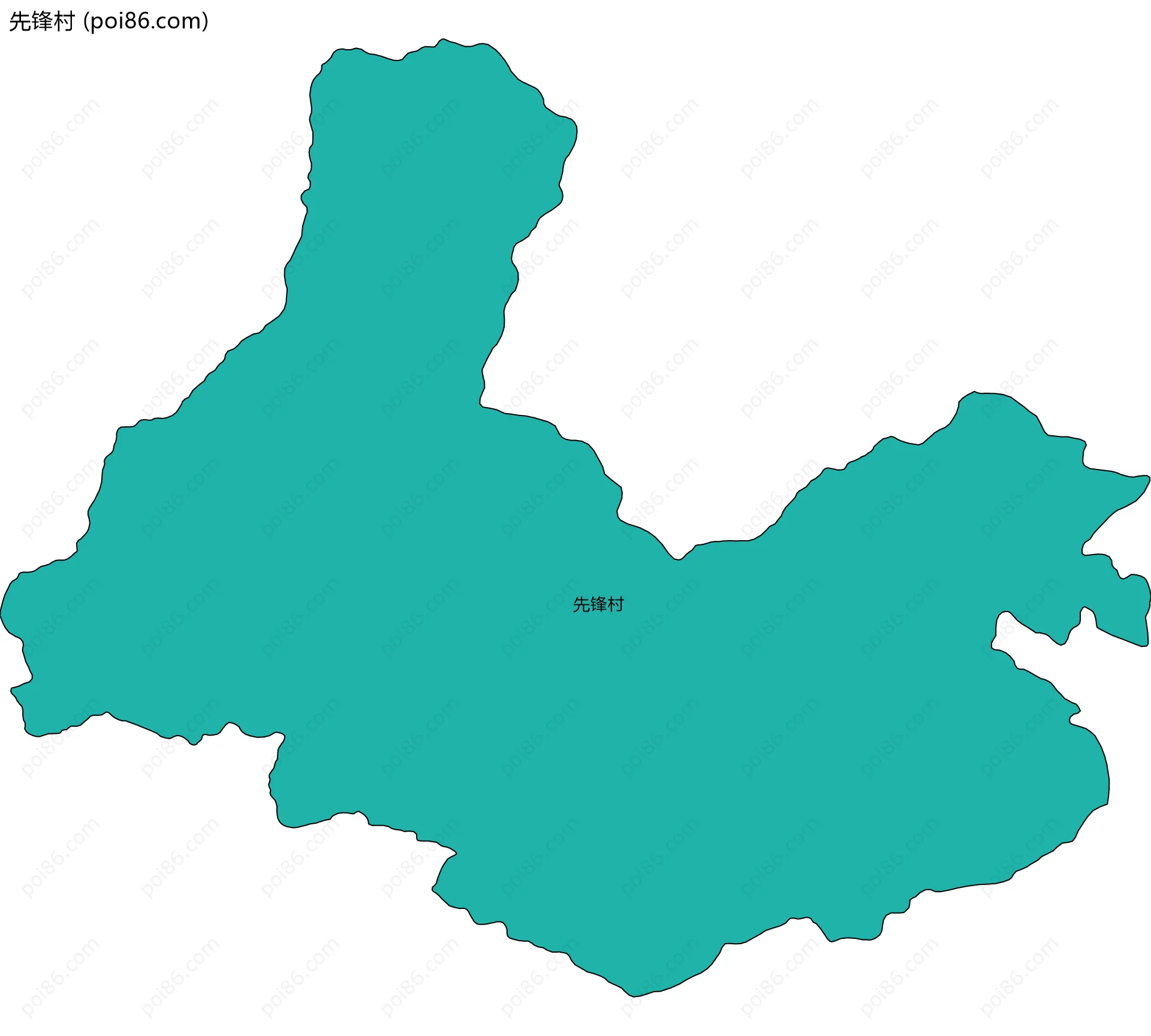 先锋村边界地图