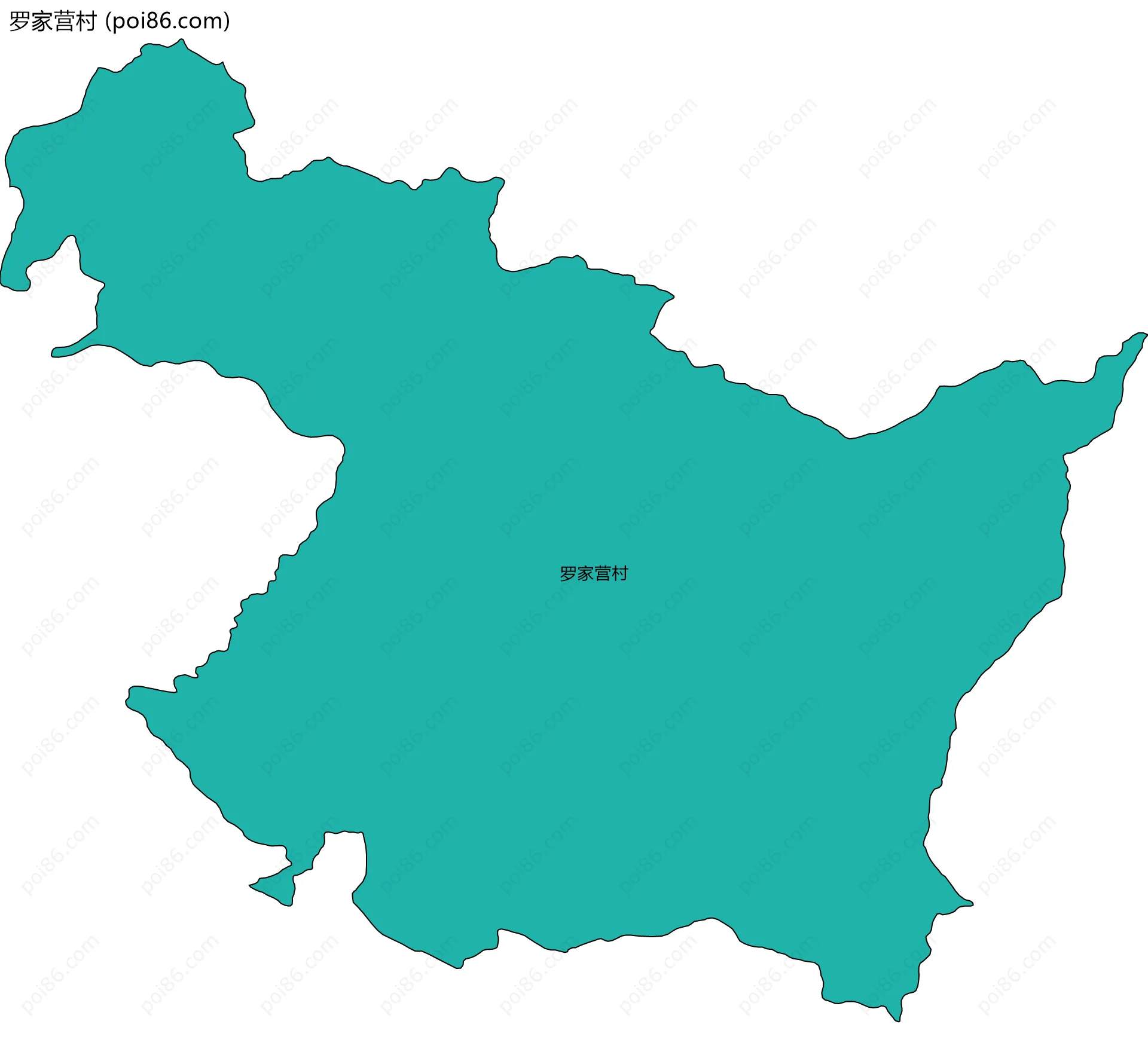 罗家营村边界地图