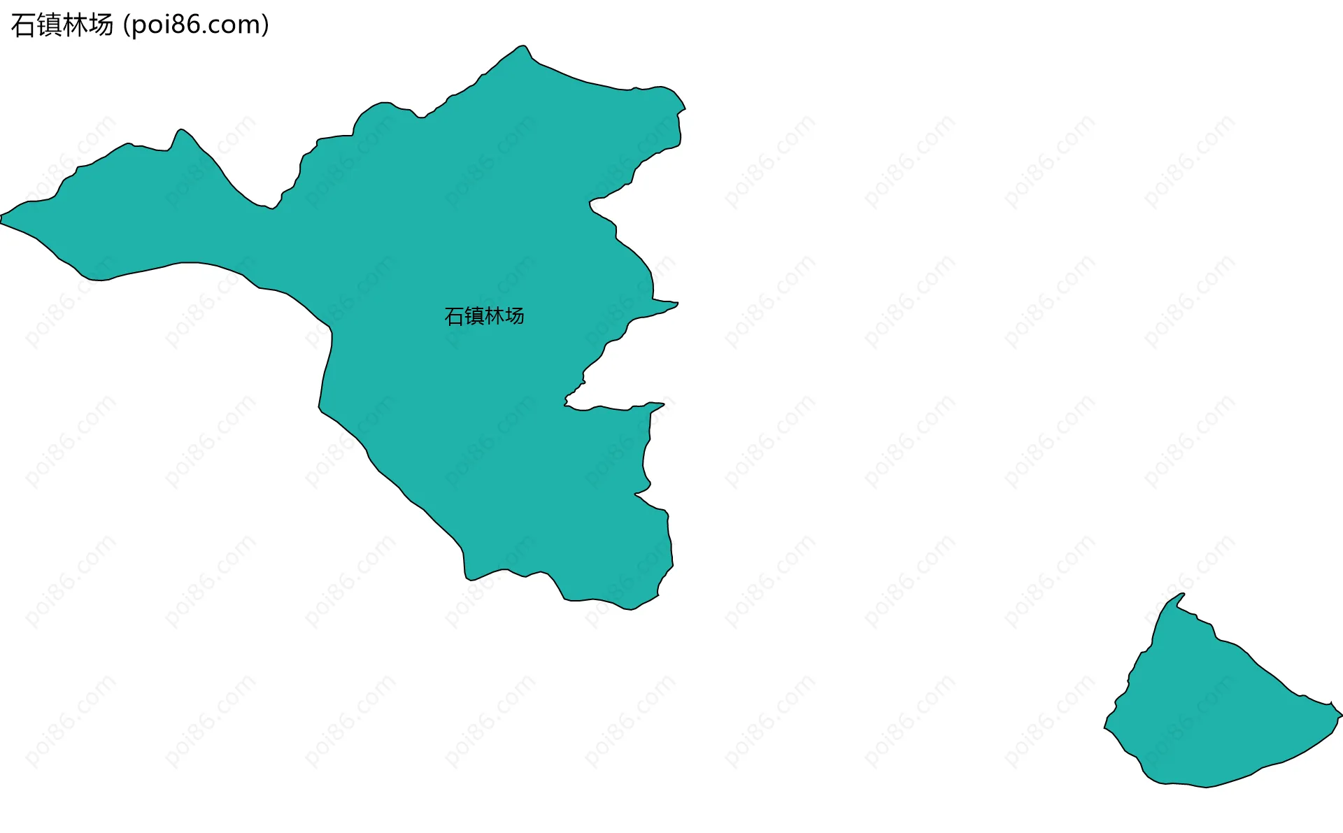 石镇林场边界地图