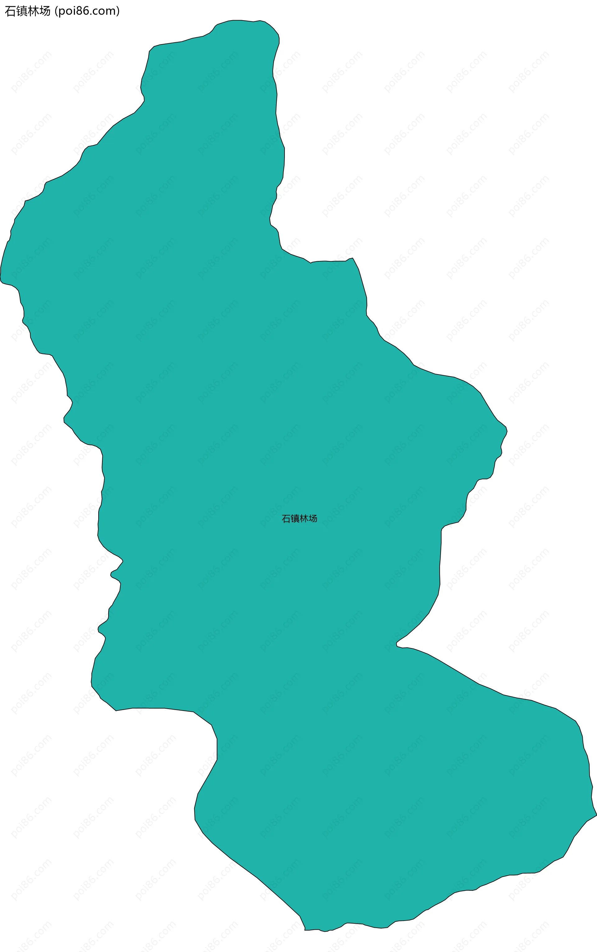 石镇林场边界地图