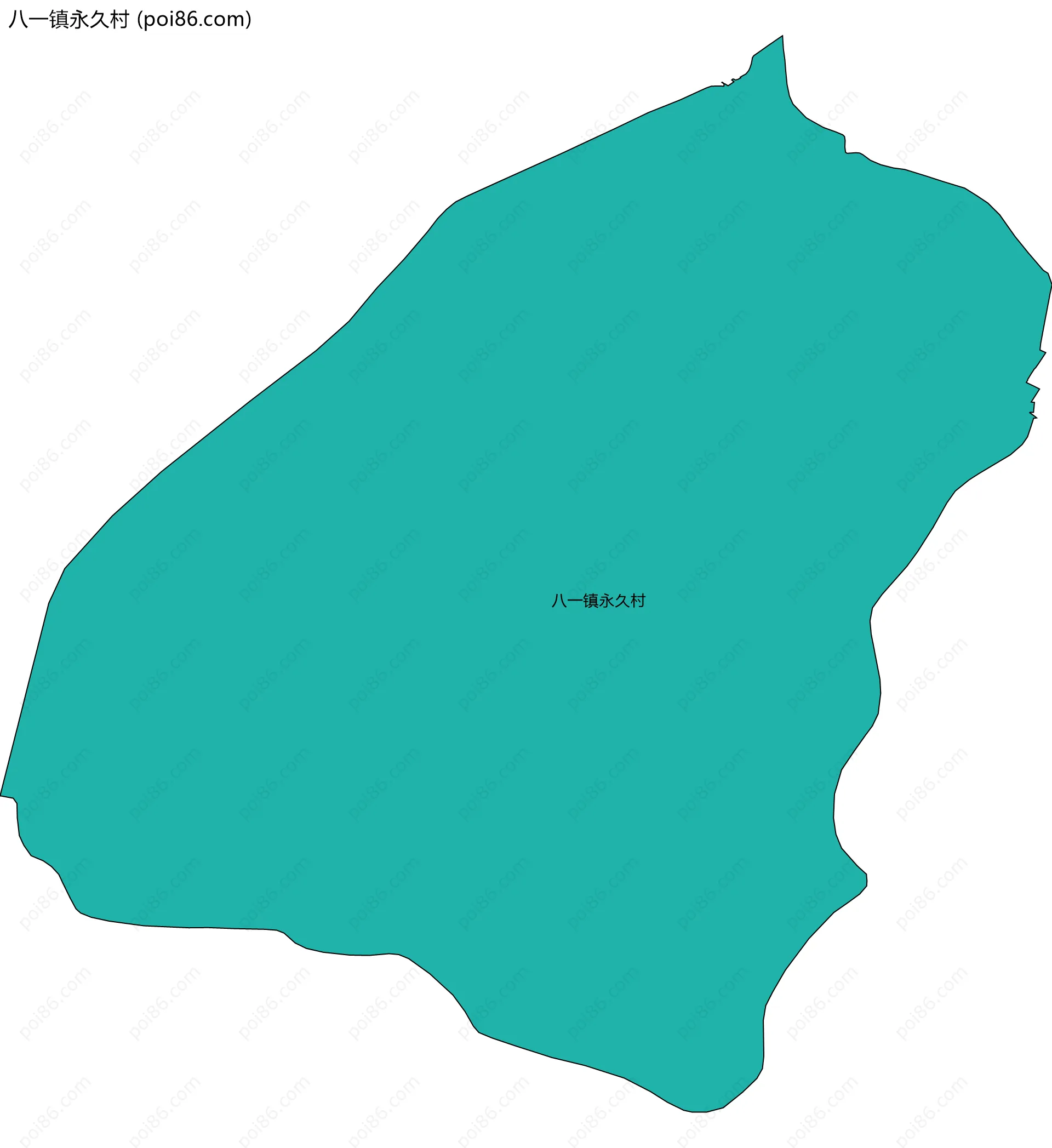 八一镇永久村边界地图