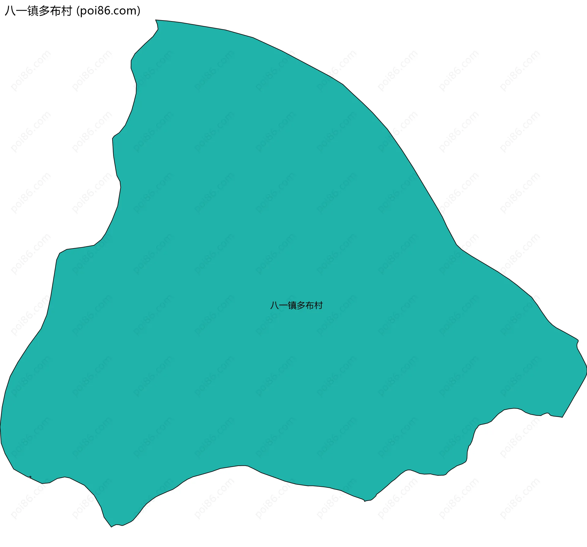 八一镇多布村边界地图