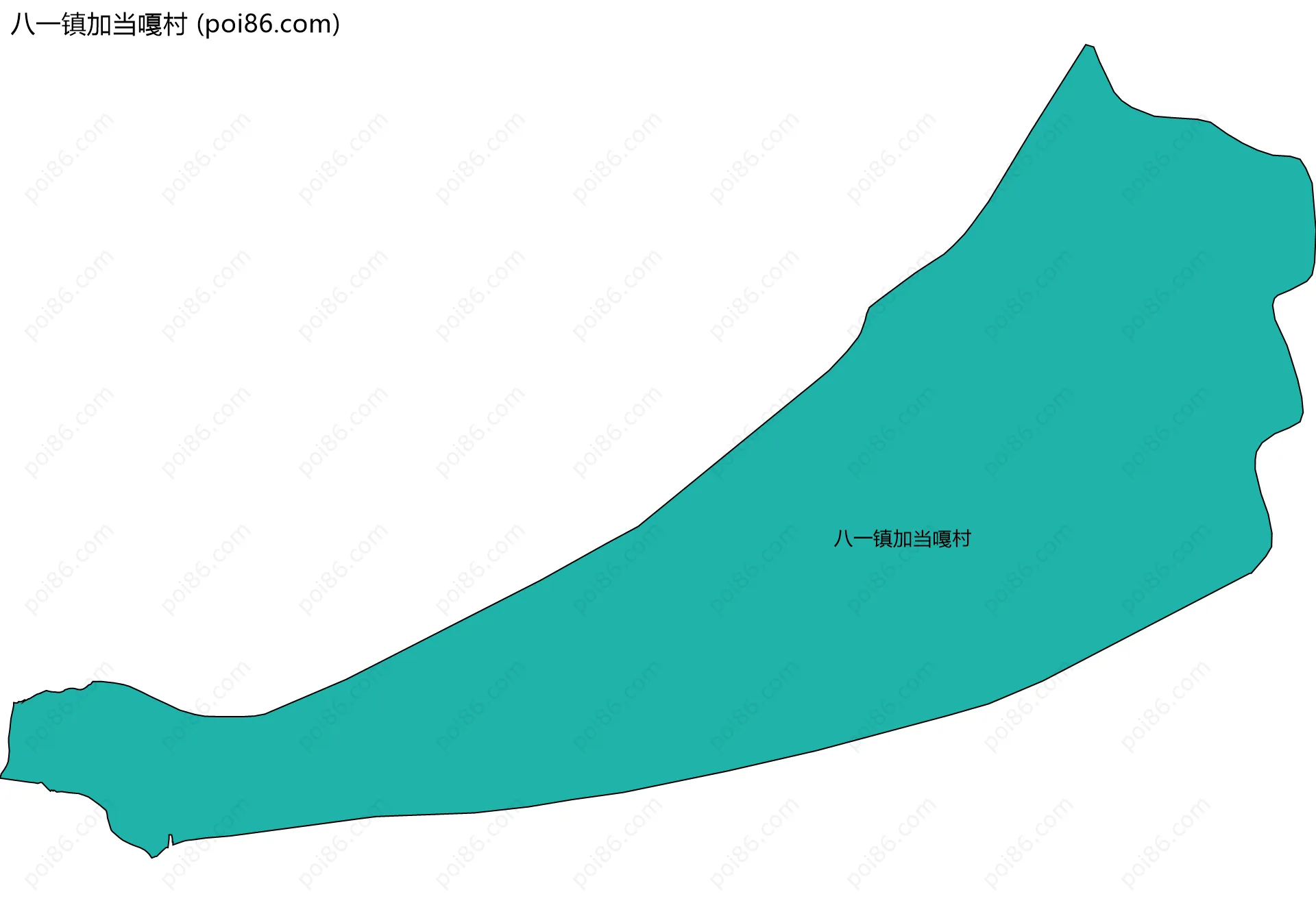 八一镇加当嘎村边界地图