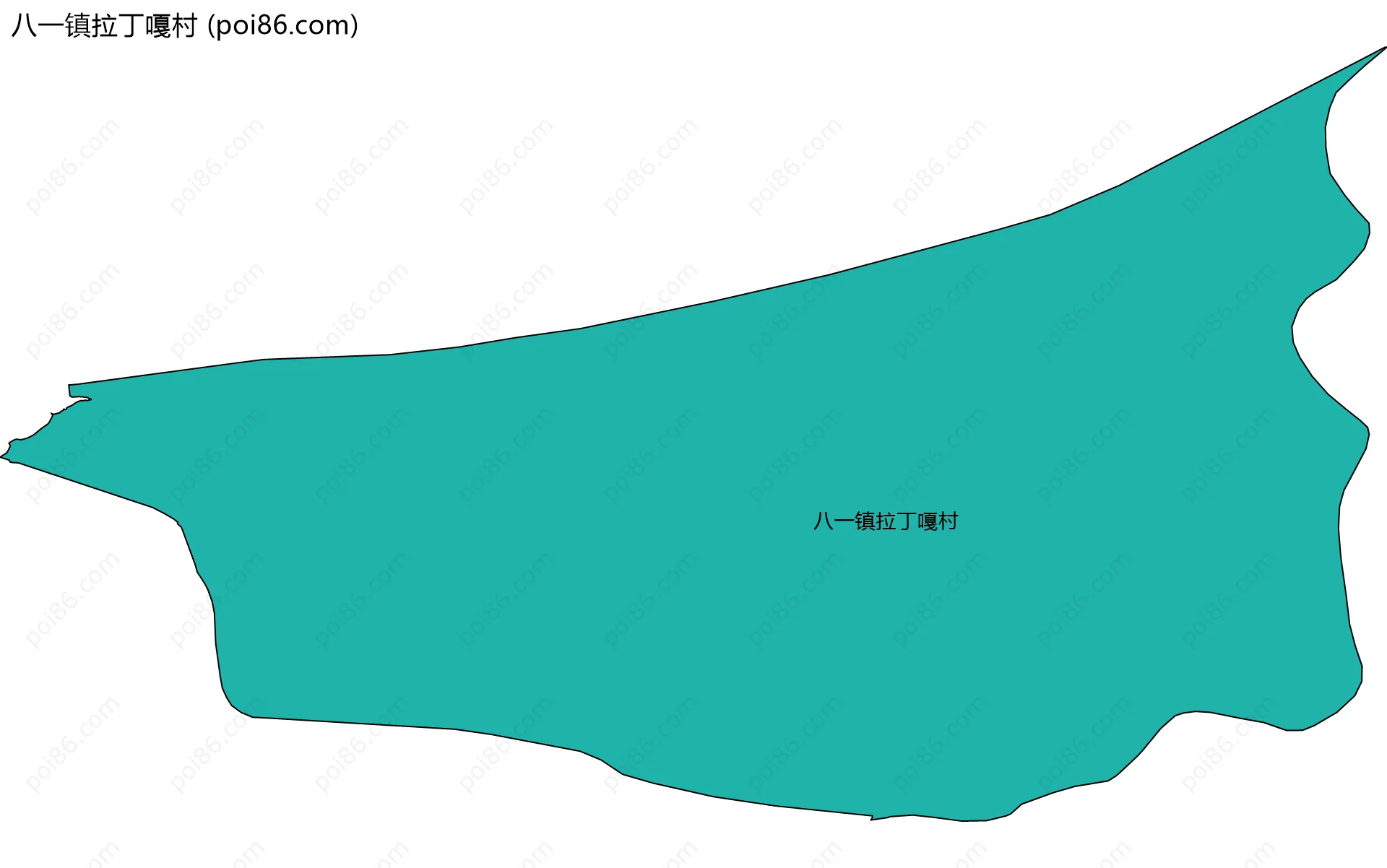 八一镇拉丁嘎村边界地图