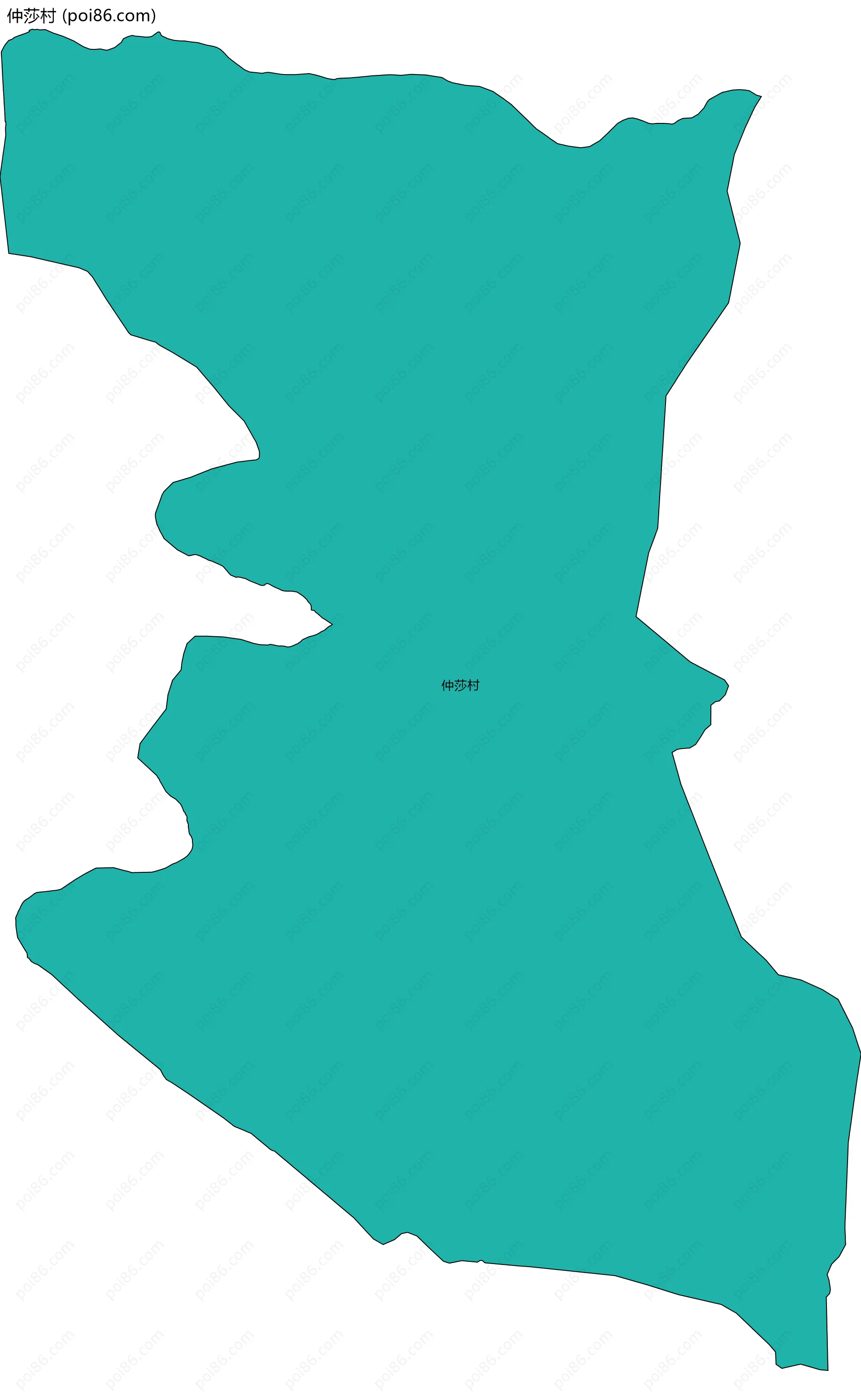 仲莎村边界地图