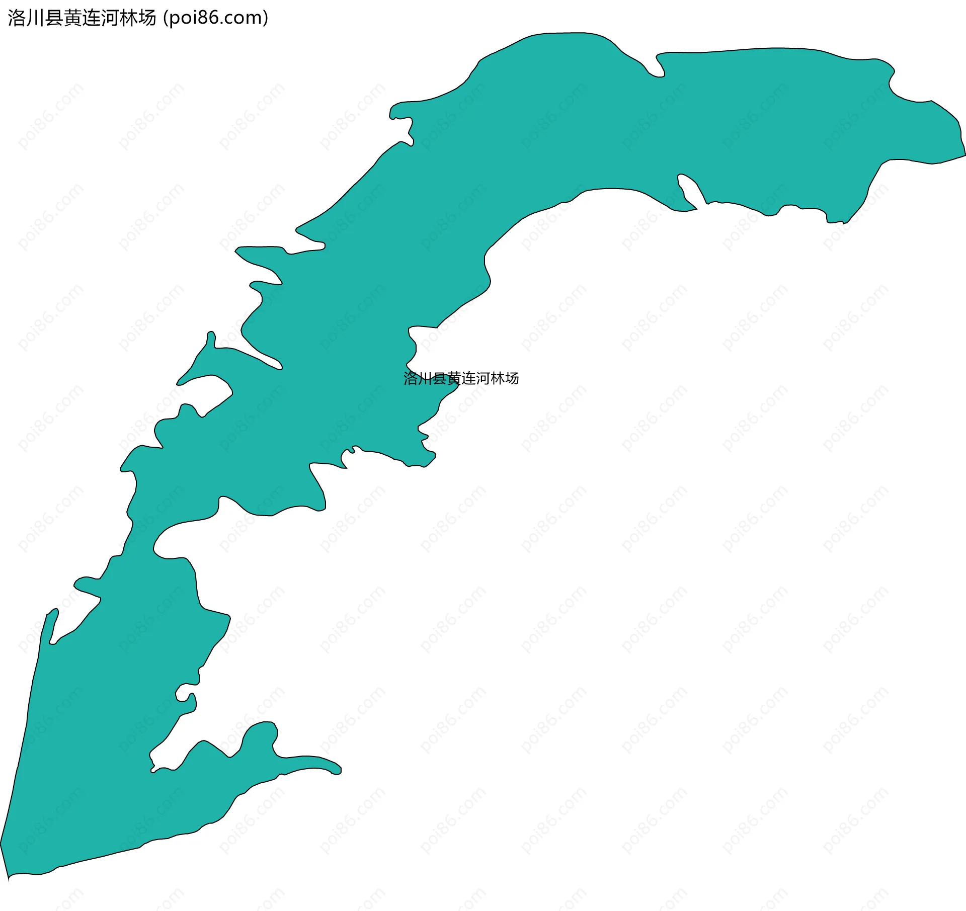 洛川县黄连河林场边界地图