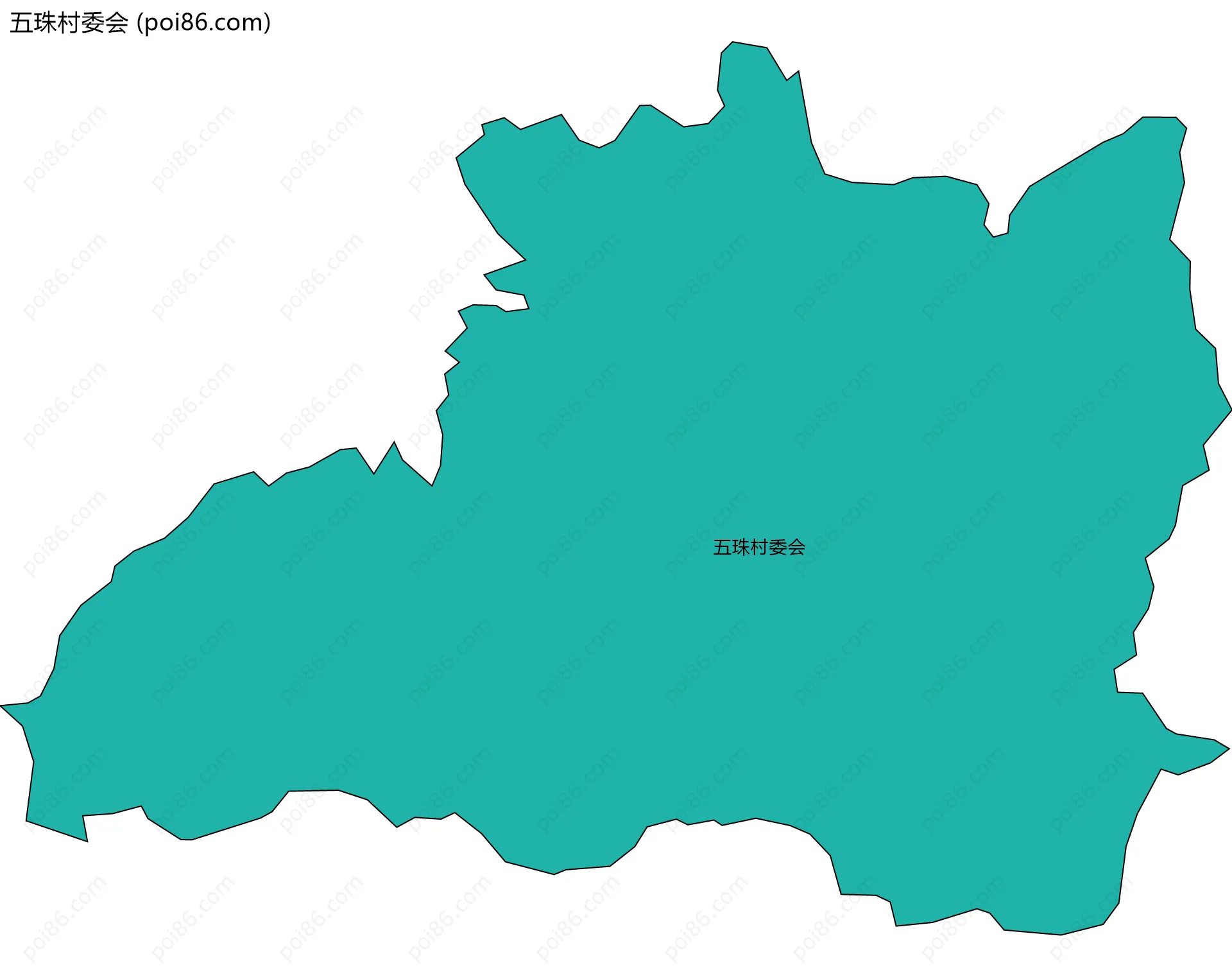 五珠村委会边界地图