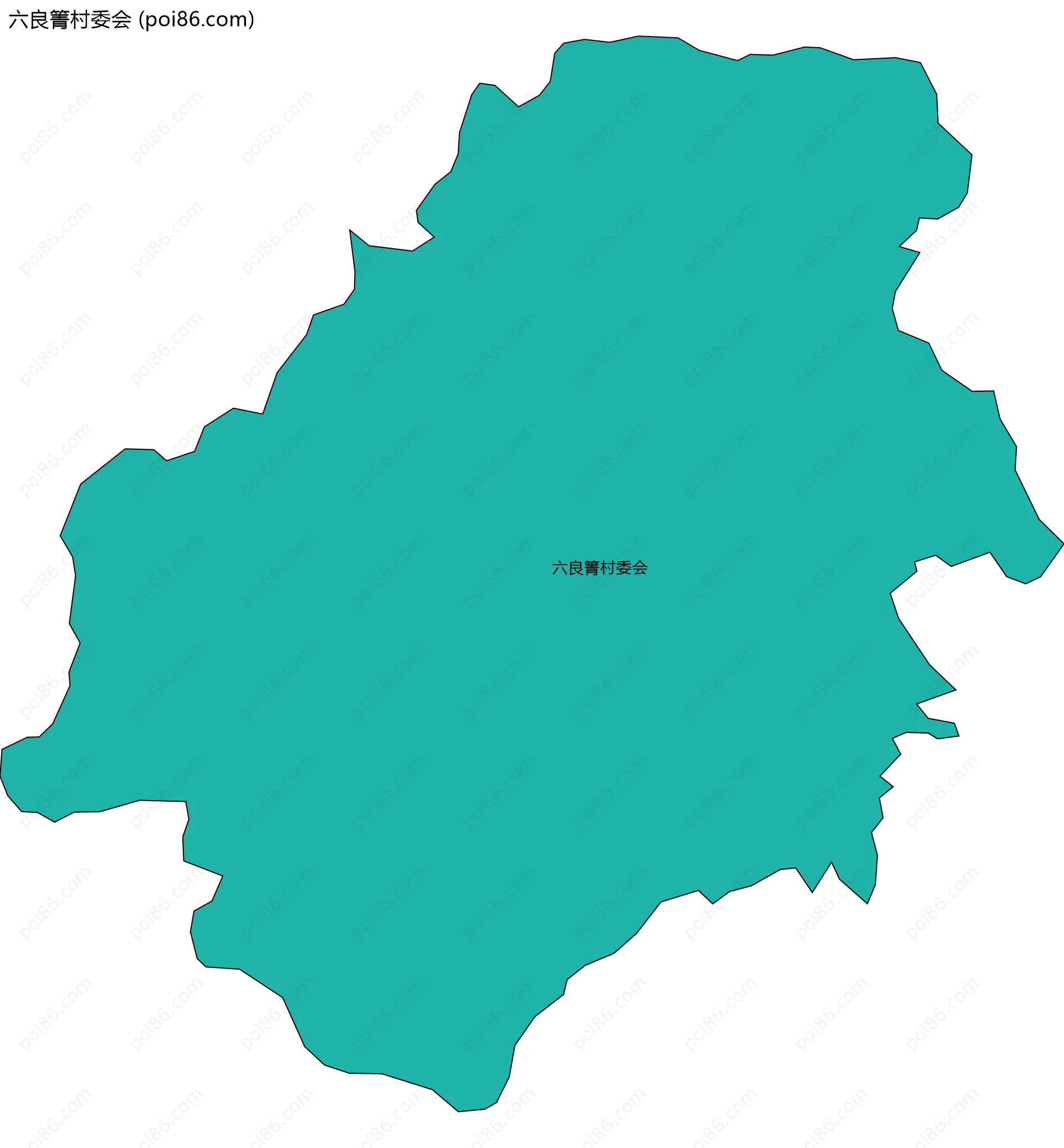 六良箐村委会边界地图