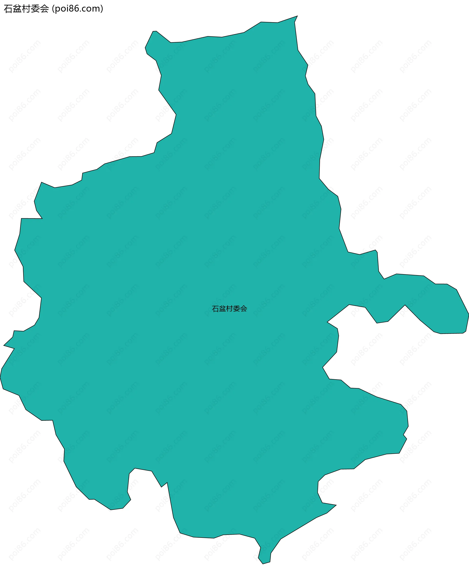 石盆村委会边界地图